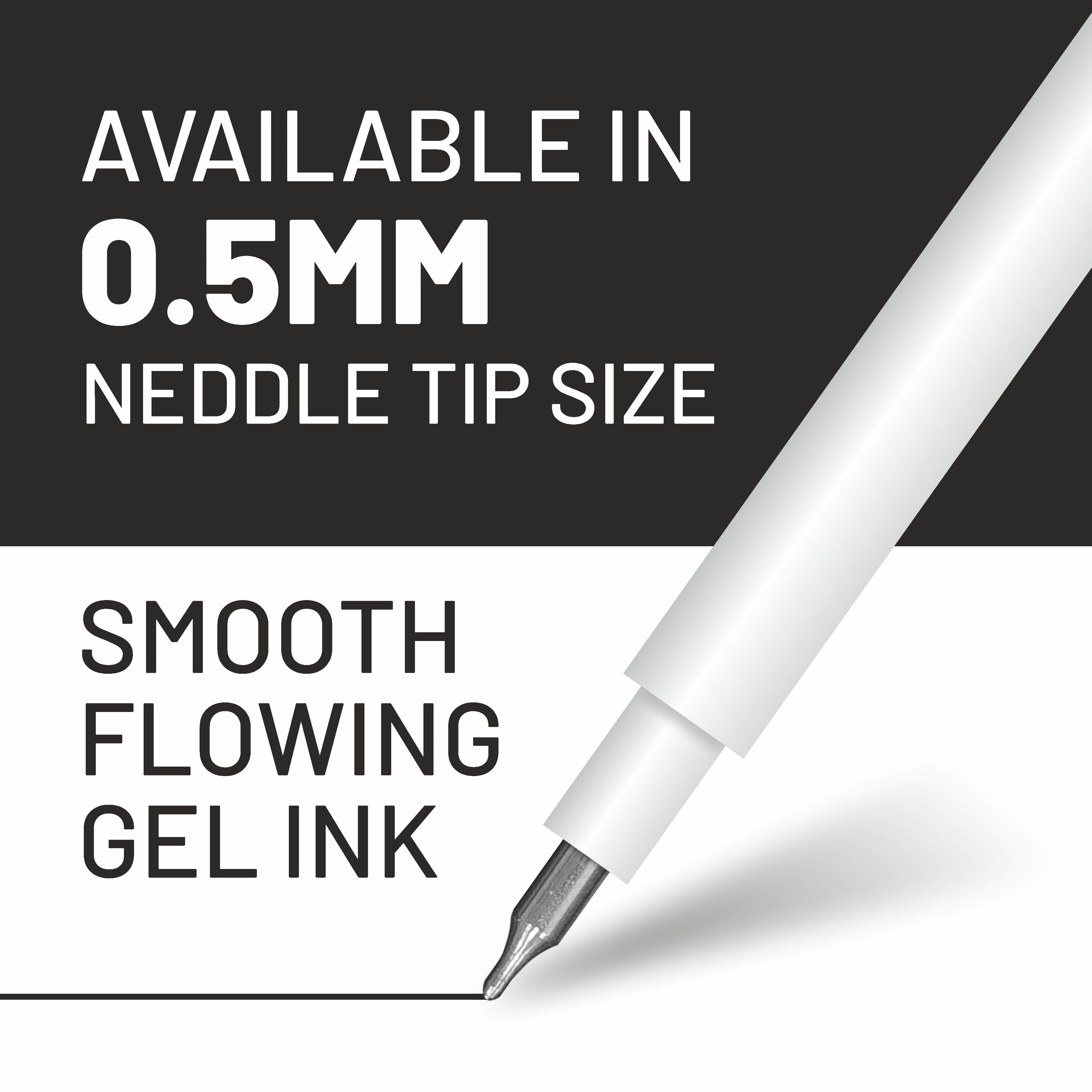 Anupam Roller Gel Refill  | Waterproof Smooth Quick-Dry Dark Ink | Replacement Refill for Sylent & Snapy Pen | Perfect for Journaling, Note-Taking | (Pack )