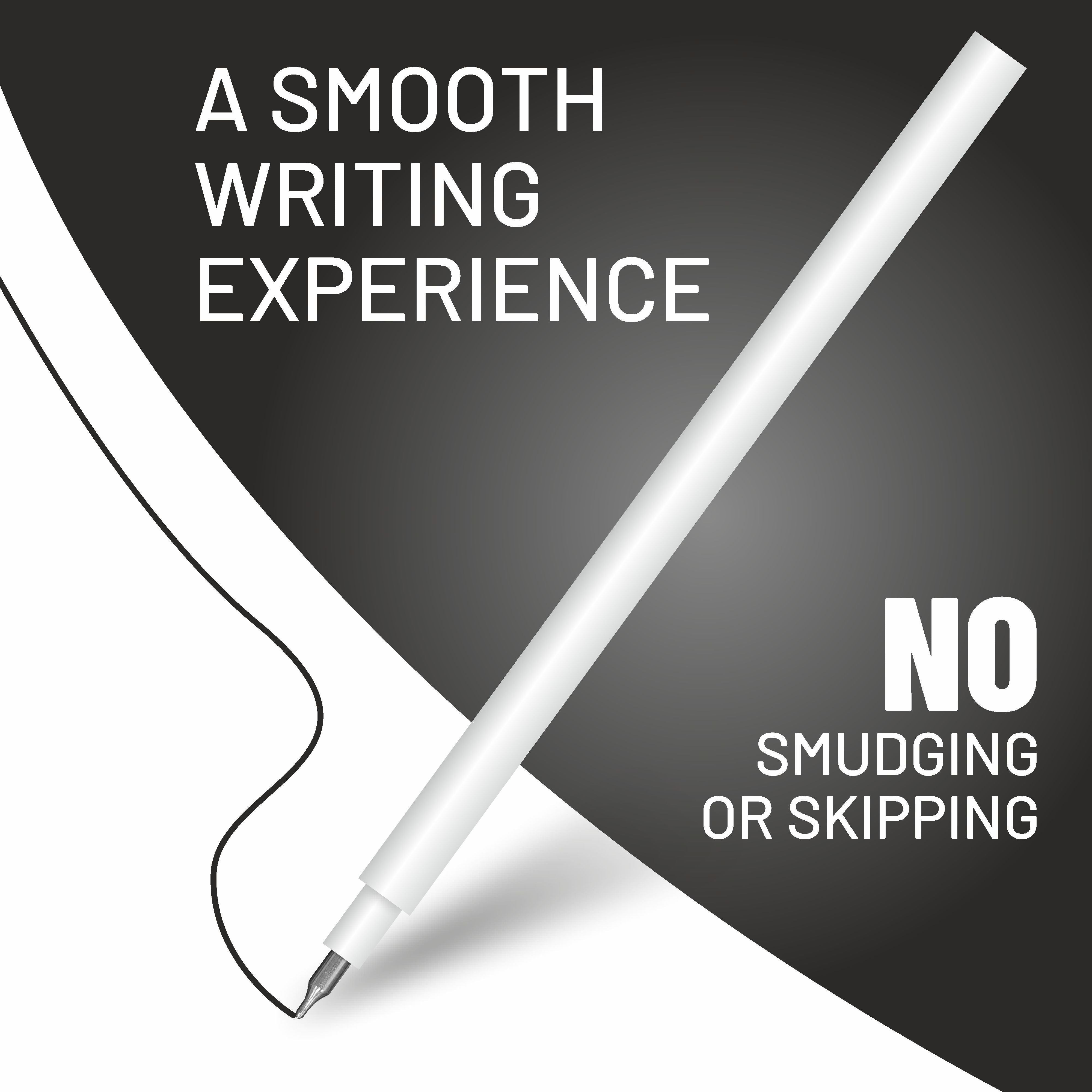 Anupam Roller Gel Refill  | Waterproof Smooth Quick-Dry Dark Ink | Replacement Refill for Sylent & Snapy Pen | Perfect for Journaling, Note-Taking | (Pack )