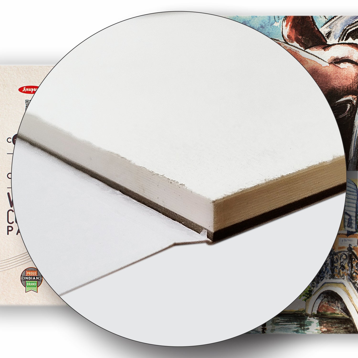 Anupam 25% Cotton Watercolour Paper Pad - Cold Pressed - 250 GSM - 15 Sheets
