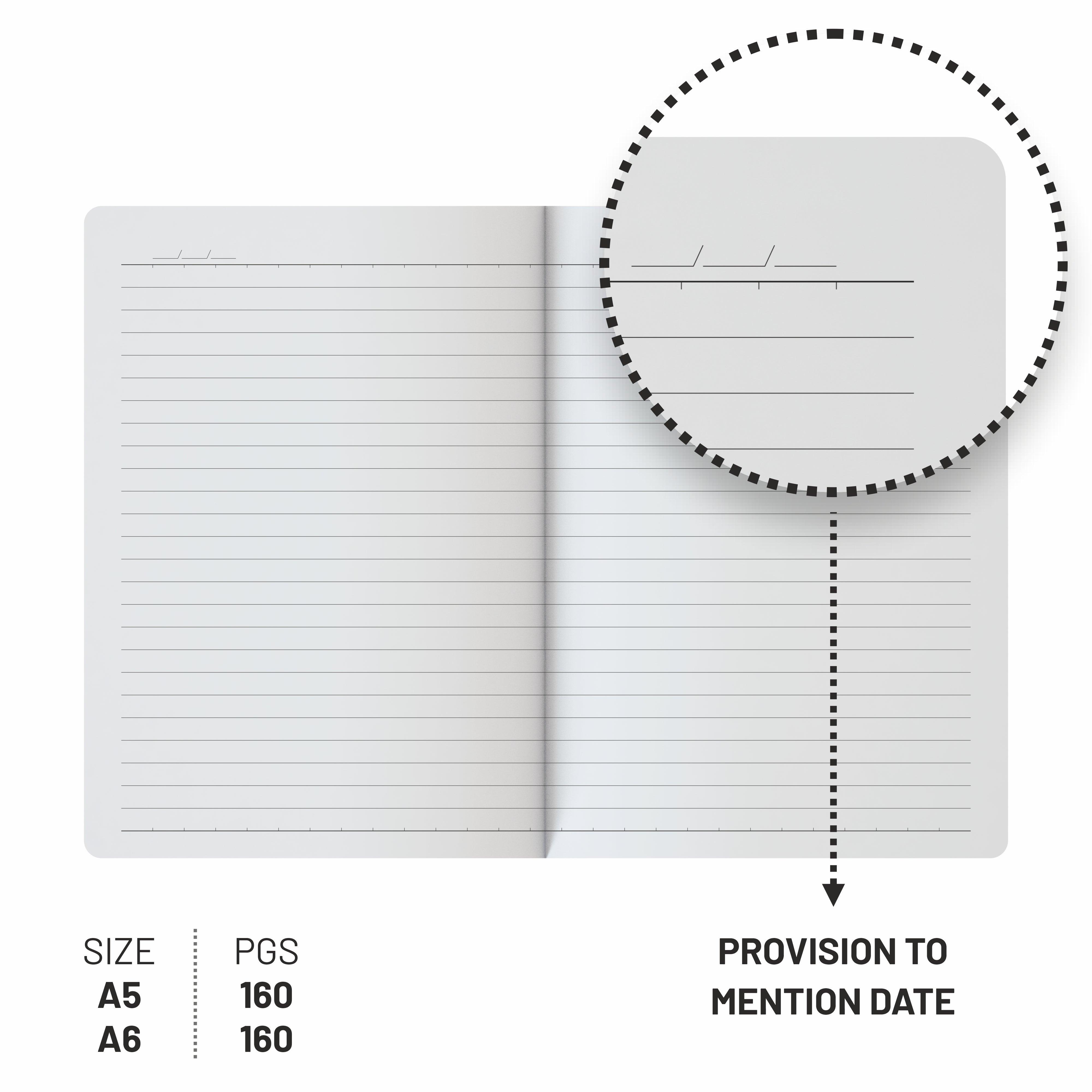 REK Journal Recycled and Eco-friendly Kraft Cover College Ruled Notebook - 80 Gsm - 160 Pages (Pack)