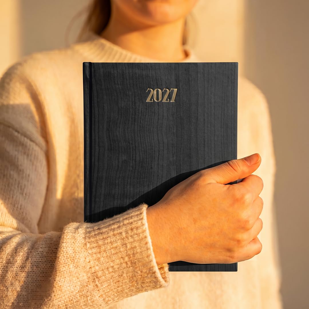 Anupam Dash 2027 Diary with Dates, 2027 Daily Planner Full Page Per Day with Monthly Calendar, New Year Diary 2027 80 GSM, 365 Days Aesthetic Book & Daily Diary for Office -