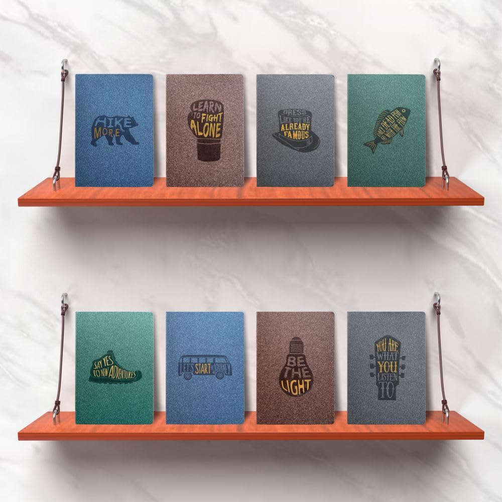 Anupam Natal A5 Ruled Journal Notebook 192 Pages 80Gsm Lined Notebook 100% Recycled Paper Cover with Gold Foiling Designer Titles Journal for Notes Taking & Writing in School and Office