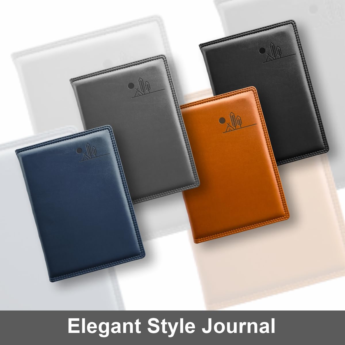 Anupam Nomad A5 Notebooks 192 Pages Double Stitch Fine Leather Textured PU Softcover Notebook with Gold Edges 80gsm Paper Lined Notebook