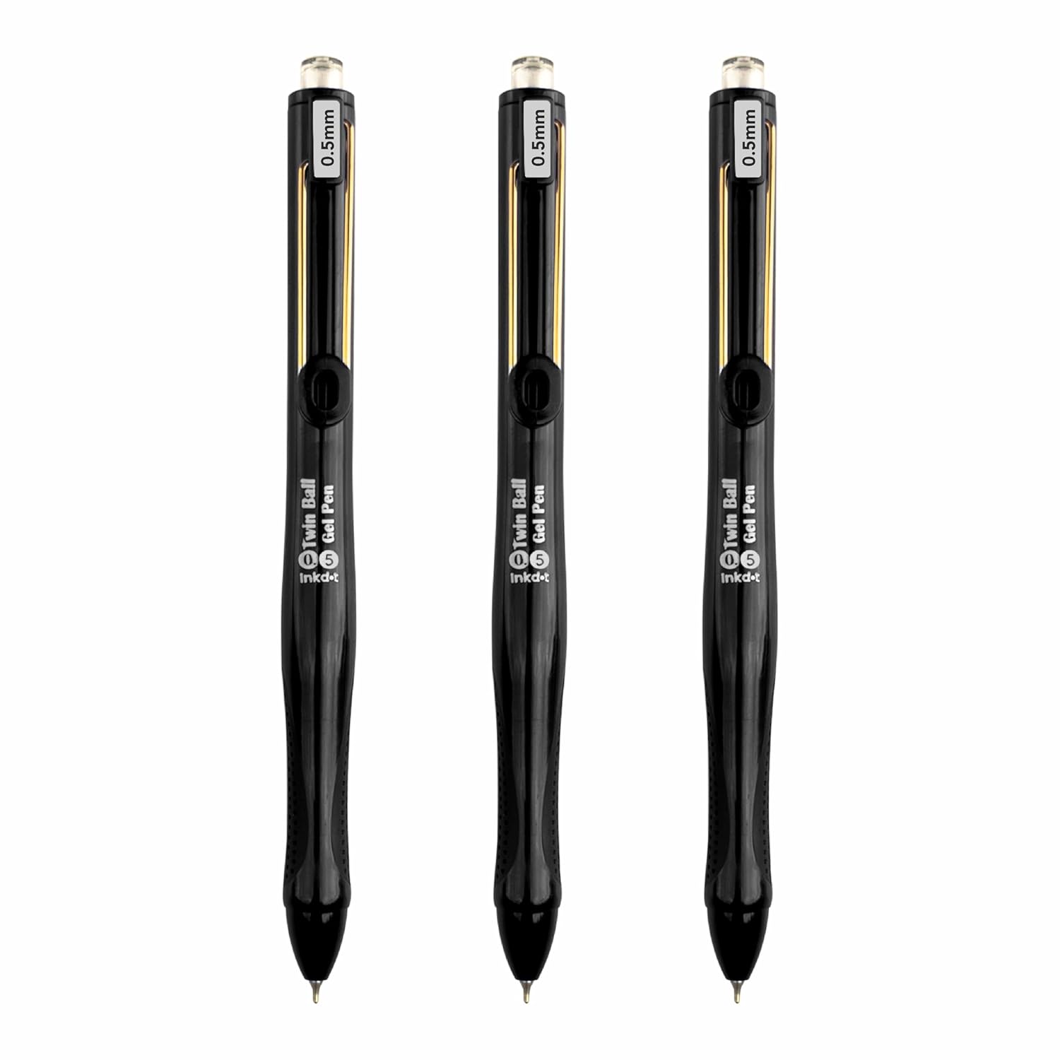 Anupam Snapy Blue Gel Pens, Waterproof Quick Dry BlueInk, 0.5mm Fine Point Retractable Smooth Writing Pens for Journaling, Writing Gel Pen