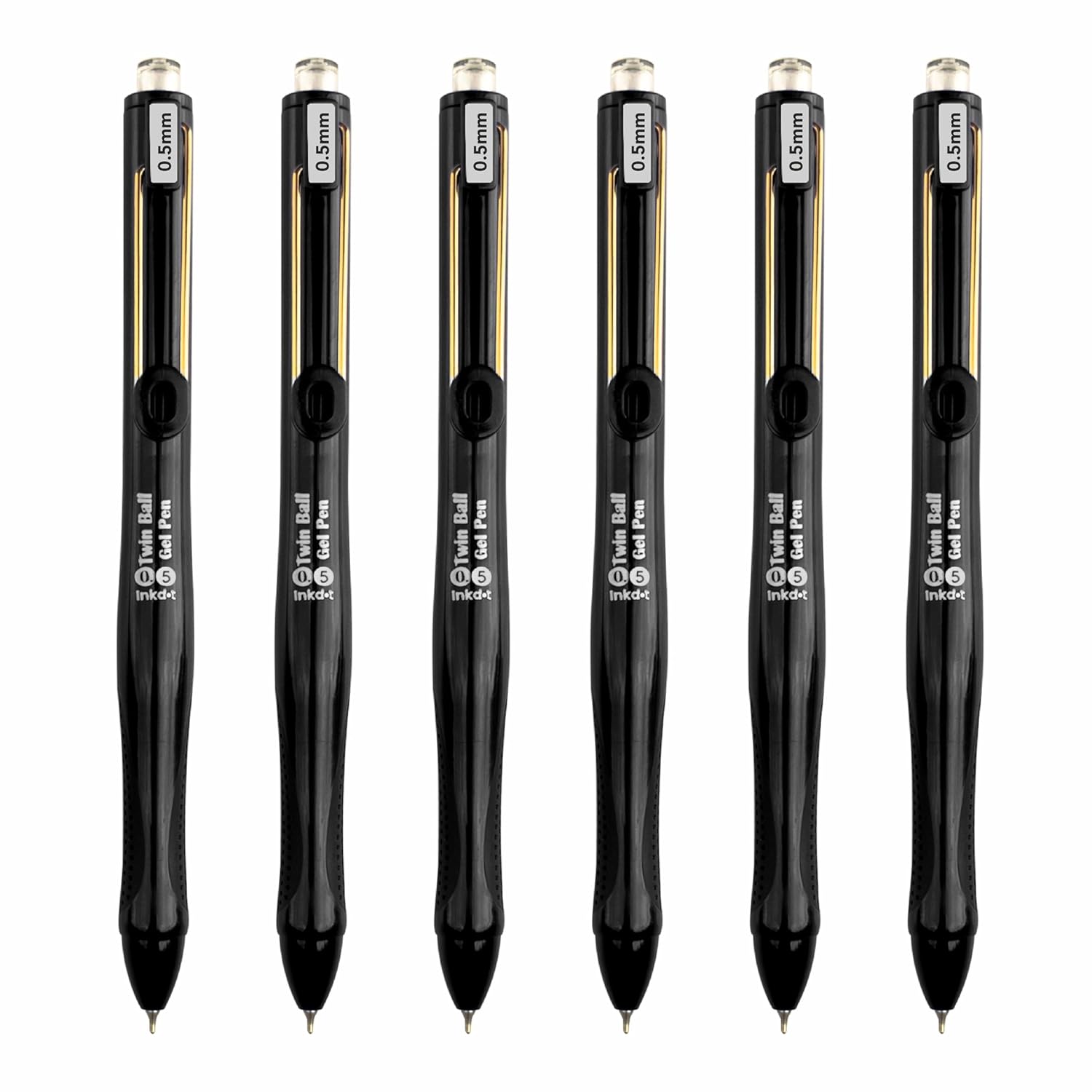 Anupam Snapy Blue Gel Pens, Waterproof Quick Dry BlueInk, 0.5mm Fine Point Retractable Smooth Writing Pens for Journaling, Writing Gel Pen