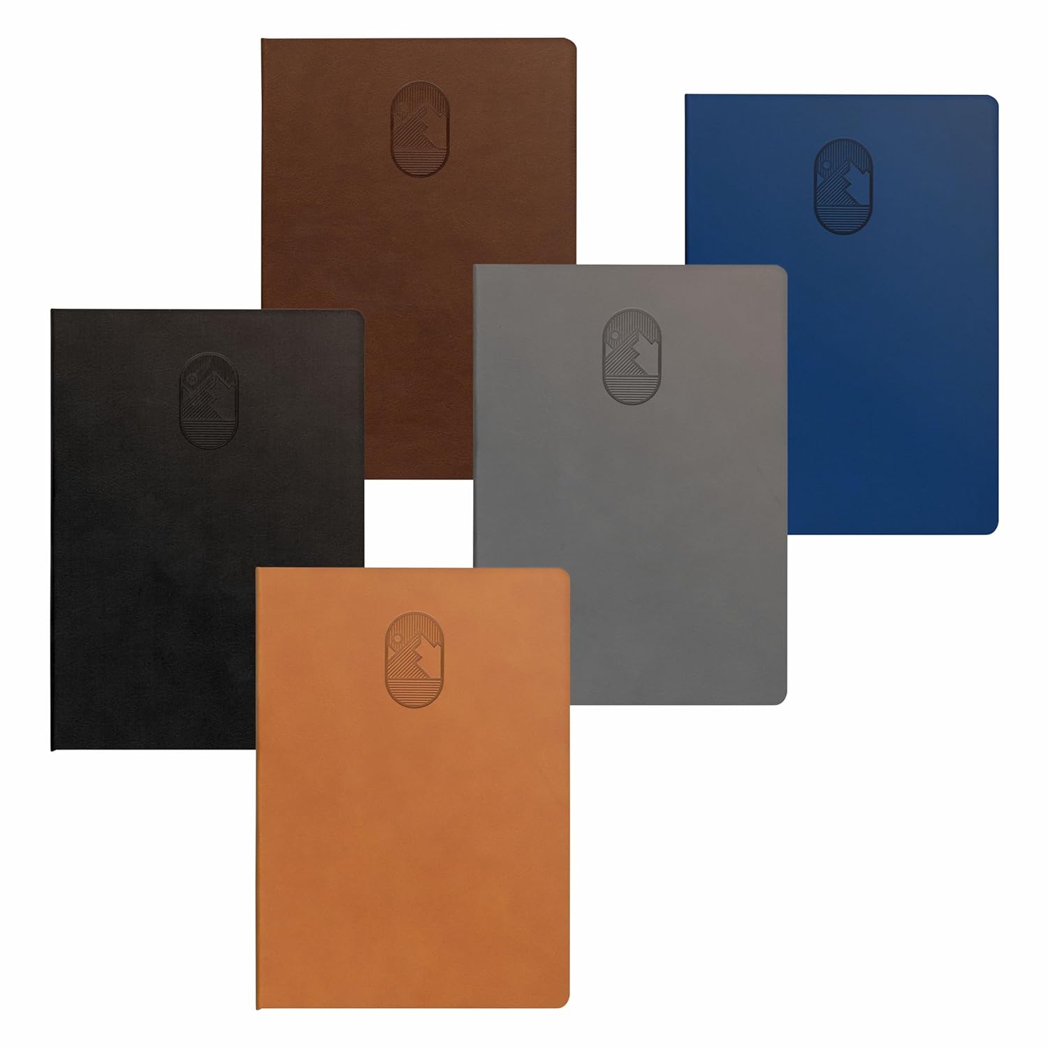 Anupam Hexy A5 Plain Notebook 192 Pages, 80 GSM Plain Journal Leather Textured PU  Cover , Office Notebook - for journaling, writing, Note Taking, Diary