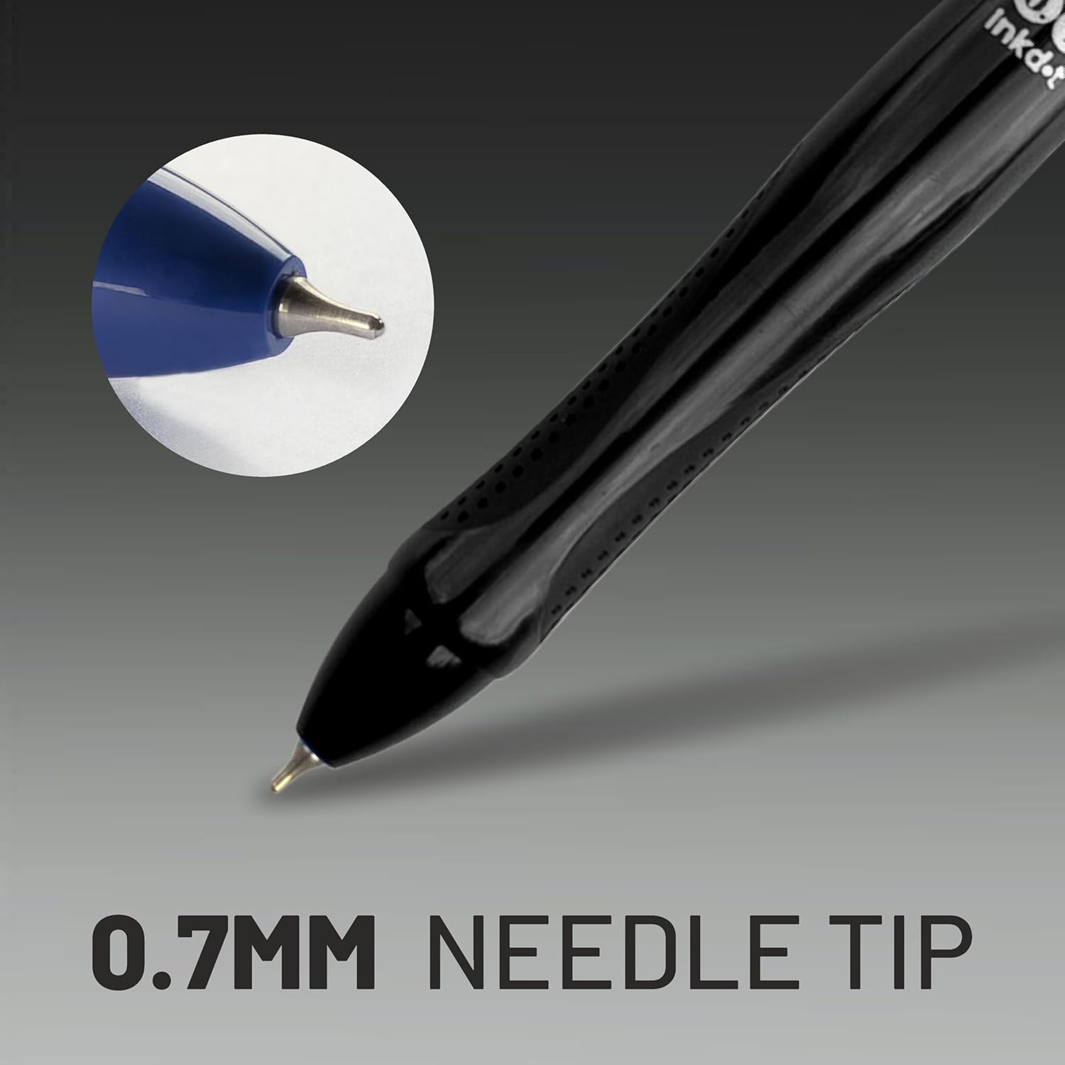 Anupam Snapy Blue Gel Pens, Waterproof Quick Dry Blue Ink, 0.7mm Fine Point Retractable Smooth Writing Pens