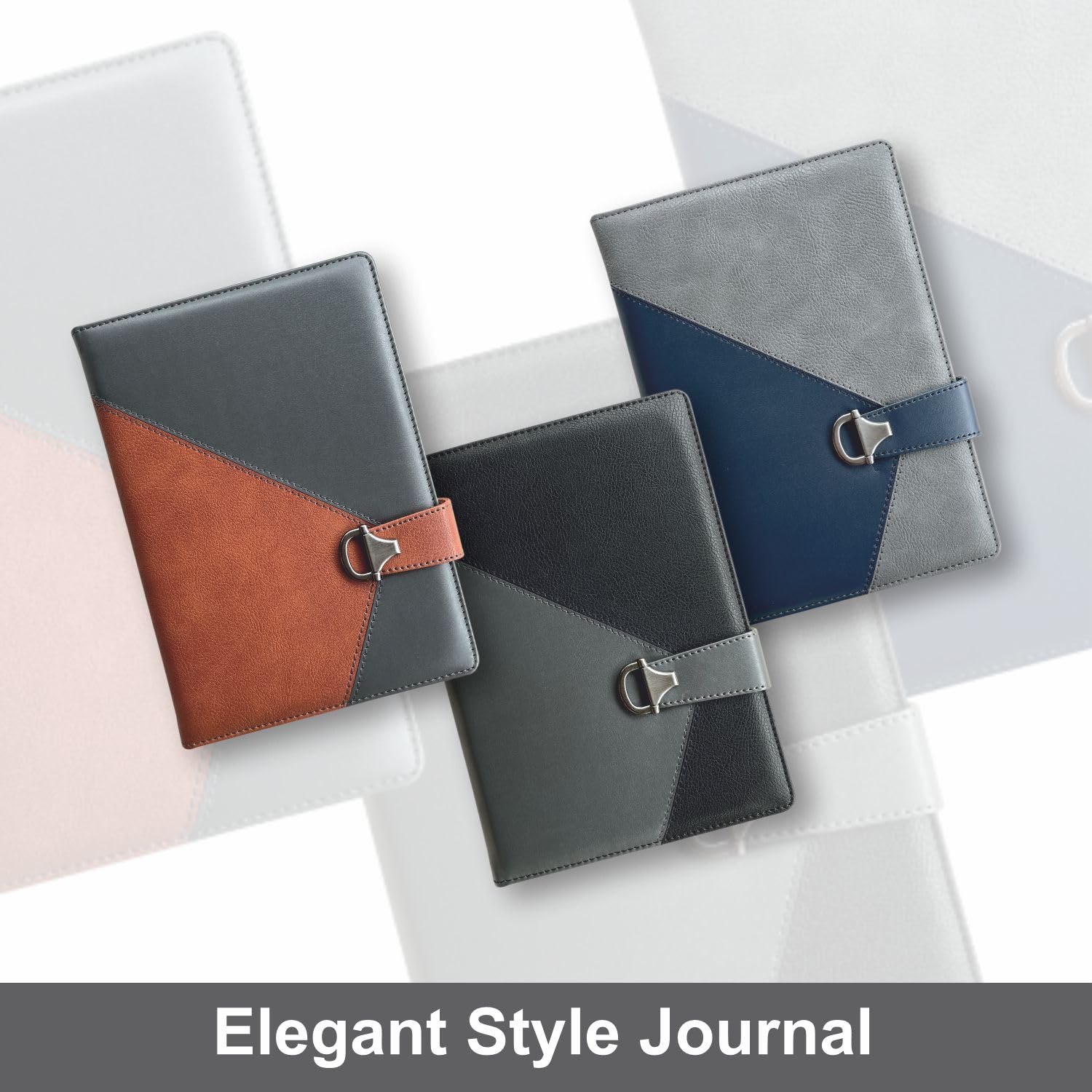 Anupam Ornate A5 Notebooks 192 Pages Smooth Leather Dual Tone PU Softcover Notebook with Smart Magnetic Closure 80gsm Paper -