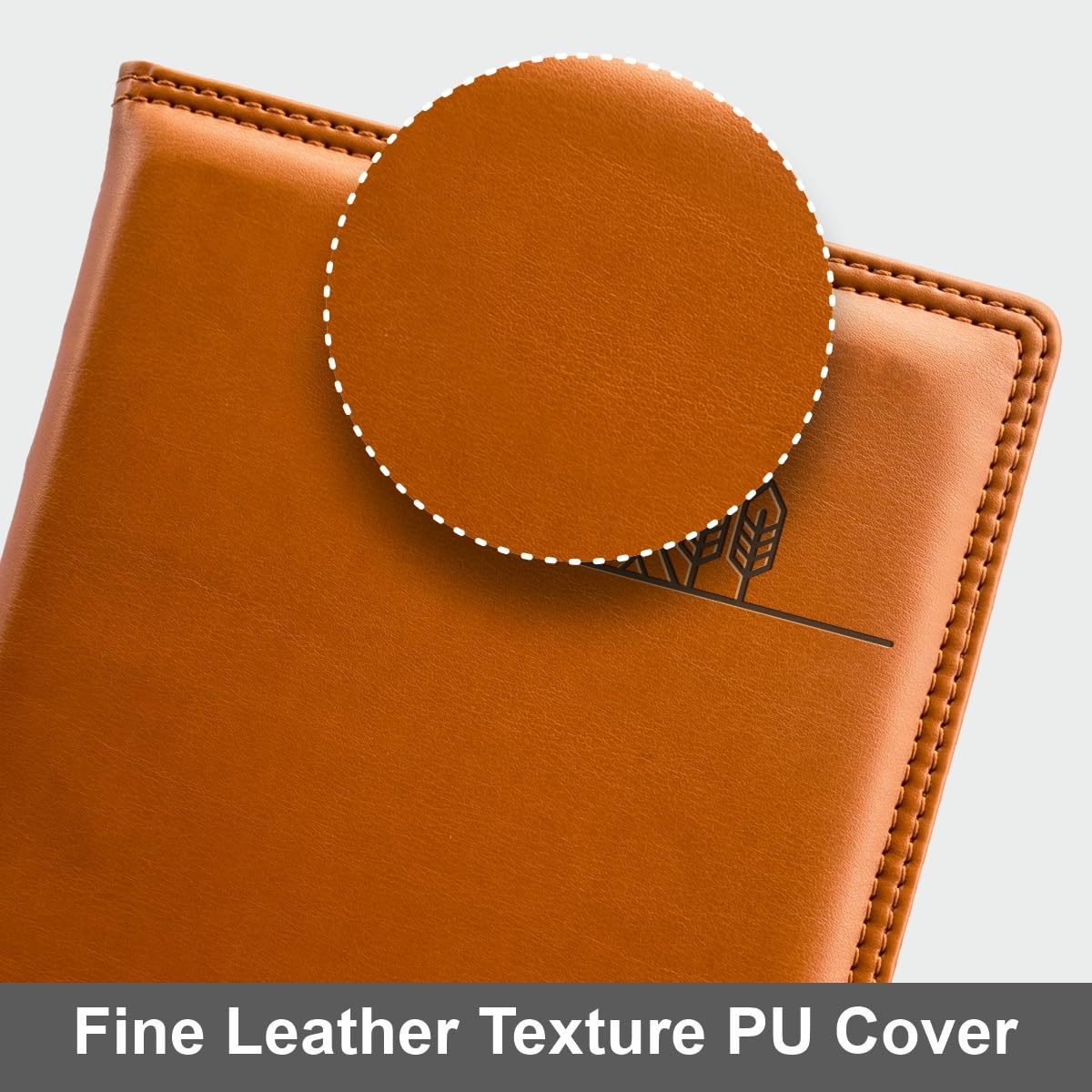 Anupam Nomad A5 Notebooks 192 Pages Double Stitch Fine Leather Textured PU Softcover Notebook with Gold Edges 80gsm Paper Lined Notebook