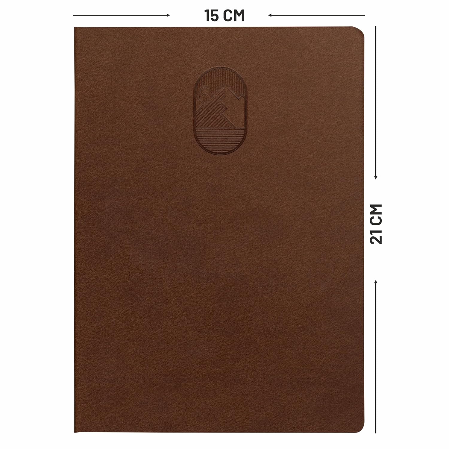 Anupam Hexy A5 Plain Notebook 192 Pages, 80 GSM Plain Journal Leather Textured PU  Cover , Office Notebook - for journaling, writing, Note Taking, Diary