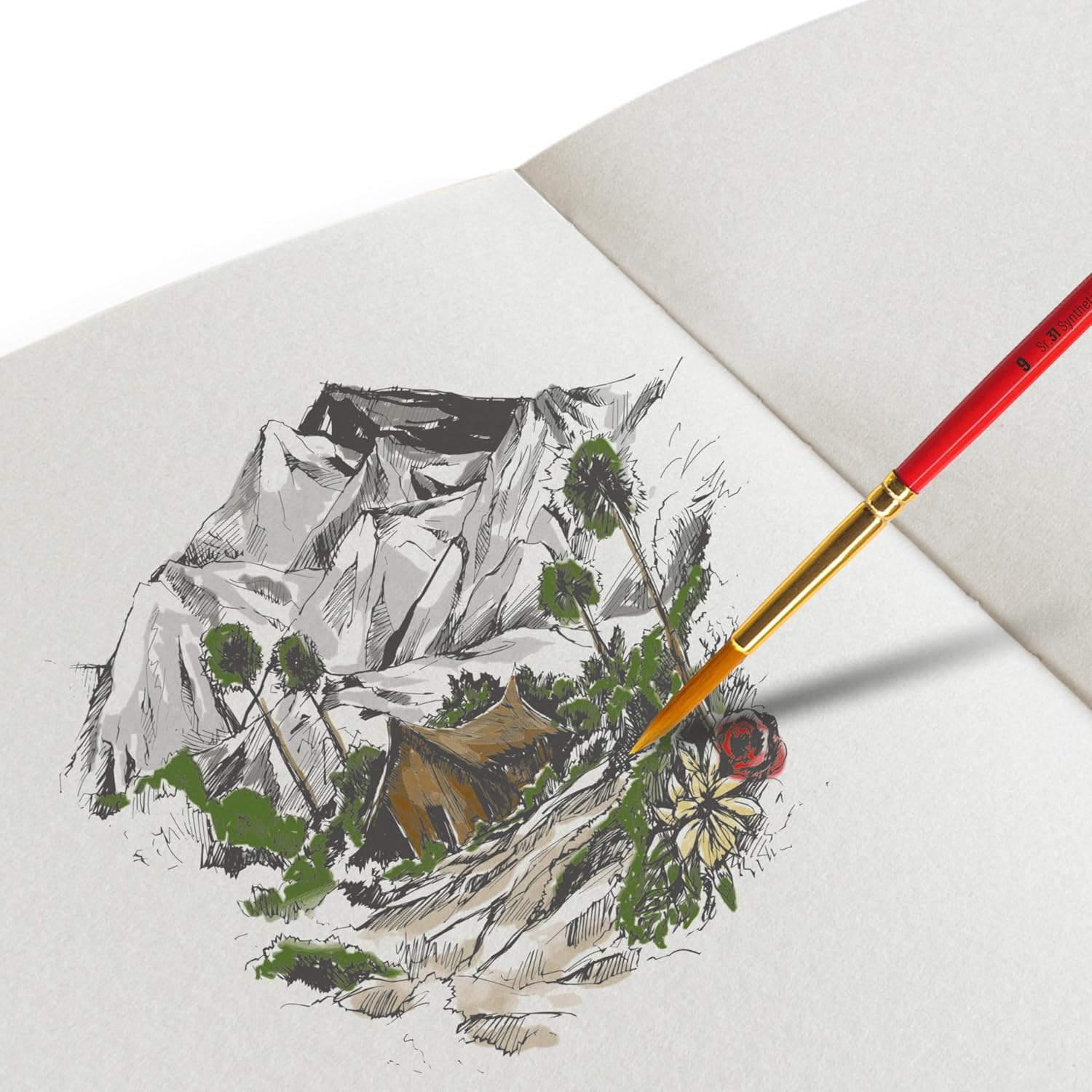 Anupam Sketcho Sota Drawing Book 100% Recycled Hardbound Cove Book - 160 GSM Acid Free 46 Sheets / 92 Pages