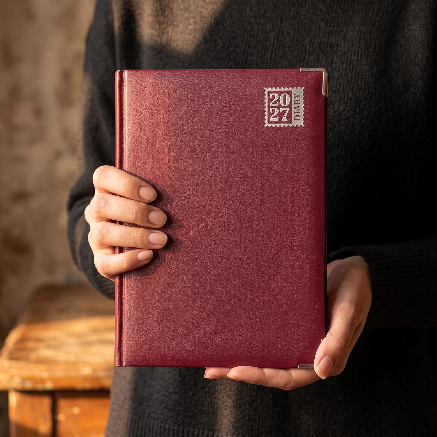 Anupam Fash 2027 Diary with Dates, 2027 Daily Planner Full Page for Monday - Friday and Saturday-Sunday in one Page with Monthly Calendar, January to December 365 Days