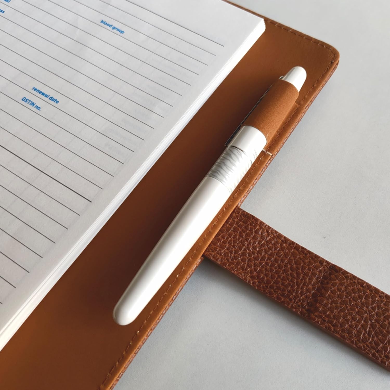 Anupam Prox Journal A5 | 120 Pages | College Ruled Notebook | 100 Gsm Paper | Leather PU Cover Notebook Magnetic Loop Closure with Multipurpose Pockets | for Writing, Planning Notebooks