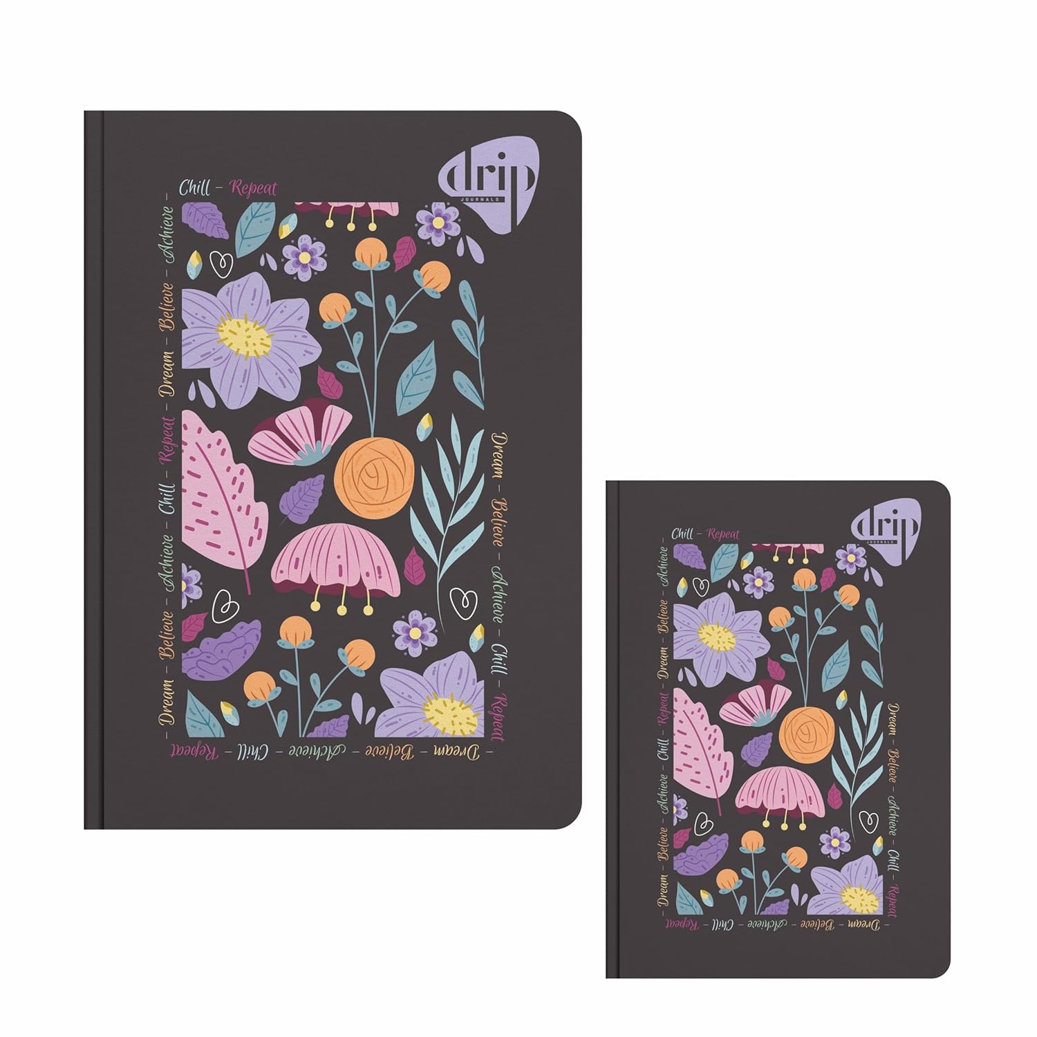 Anupam Drip Journal 160 Pages, 80 GSM Ruled Paper A5 & A6 Size | Colour Designer Inside Pages | Soft Bound Aesthetic Cover for Journaling Notes & Planning