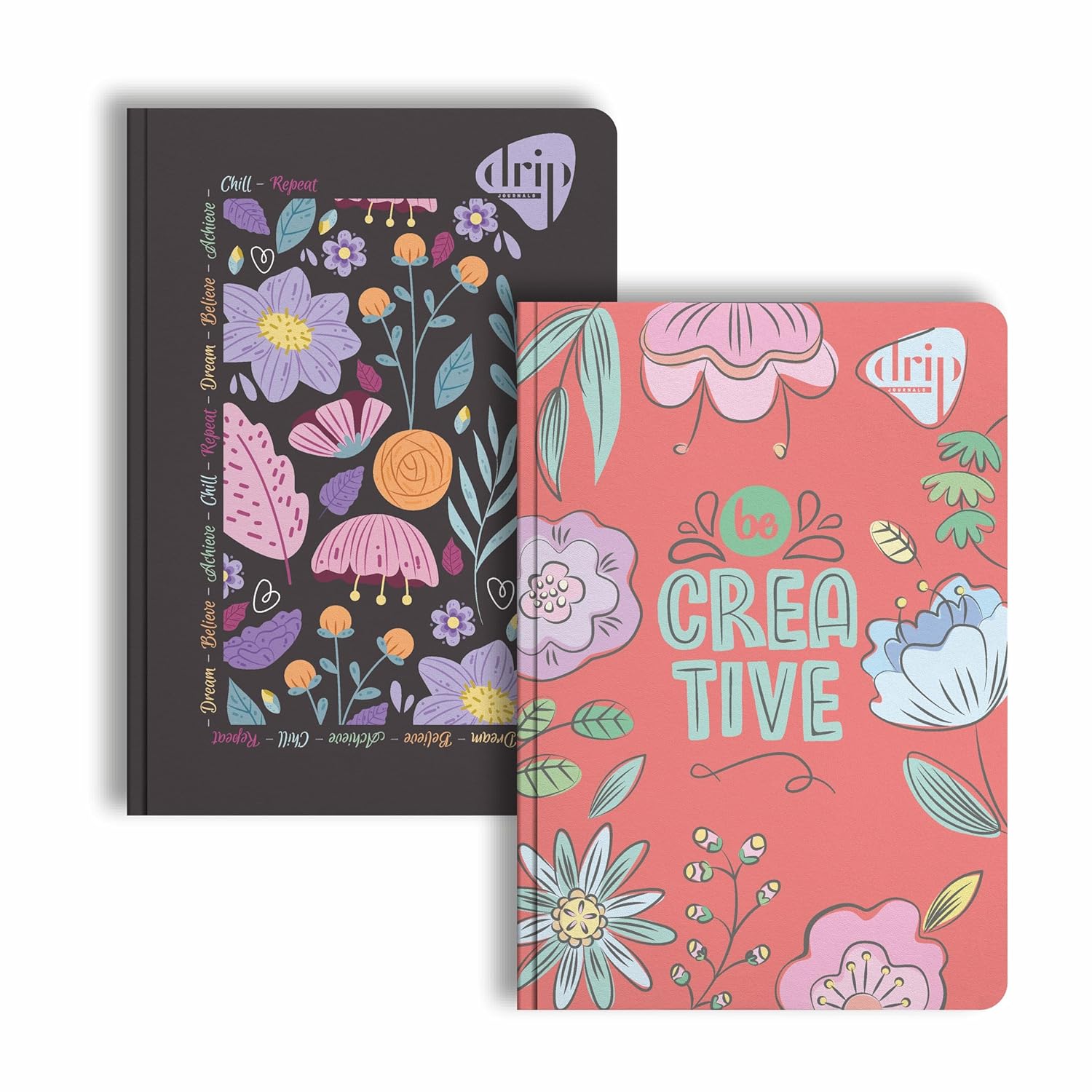 Anupam Drip Journal 160 Pages, 80 GSM Ruled Paper | Vibrant Colour Designer Inside Pages | Soft Bound Aesthetic Cover | A5 Size for Journaling, Notes &amp; Planning&nbsp;