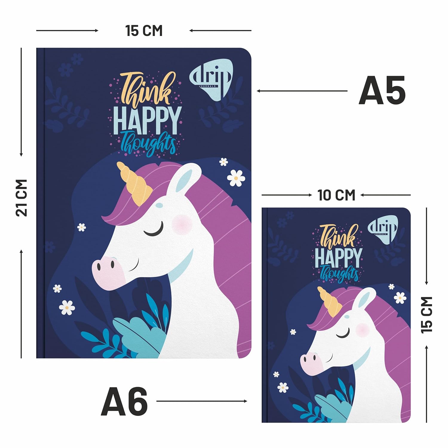 Anupam Drip Journal 160 Pages, 80 GSM Ruled Paper A5 & A6 Size | Colour Designer Inside Pages | Soft Bound Aesthetic Cover for Journaling Notes & Planning