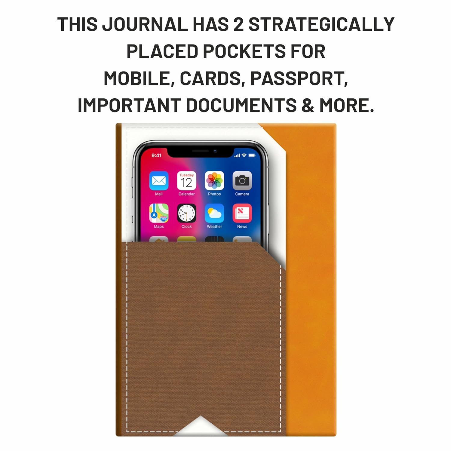 Anupam Fylo A5 Premium Journal Notebook – 160 Pages, 100 GSM Ink-Pen Friendly Paper, Dual Pockets, Triple-Textured PU Cover – Perfect for Planners, Note-taking & Business Use