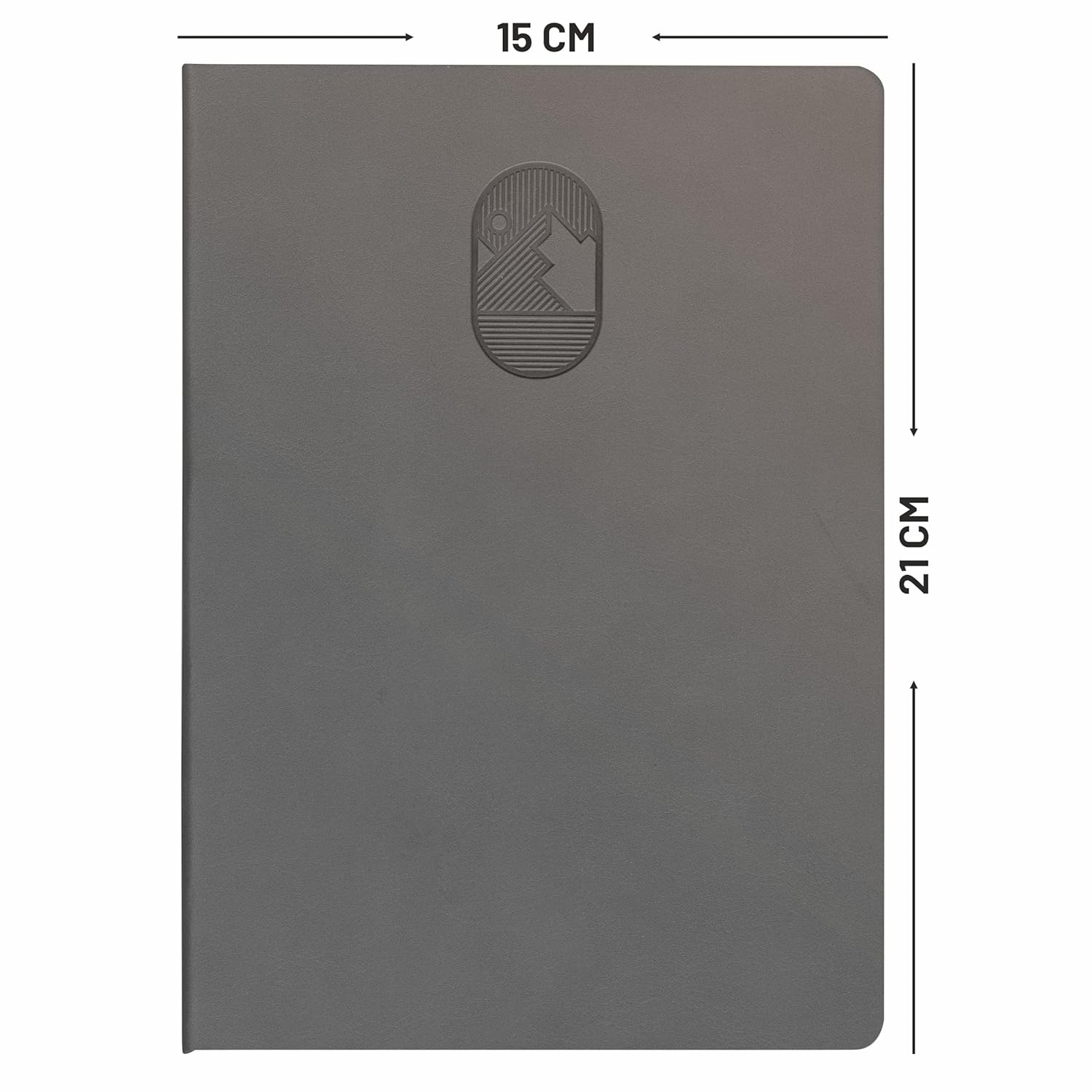 Anupam Hexy A5 Plain Notebook 192 Pages, 80 GSM Plain Journal Leather Textured PU  Cover , Office Notebook - for journaling, writing, Note Taking, Diary