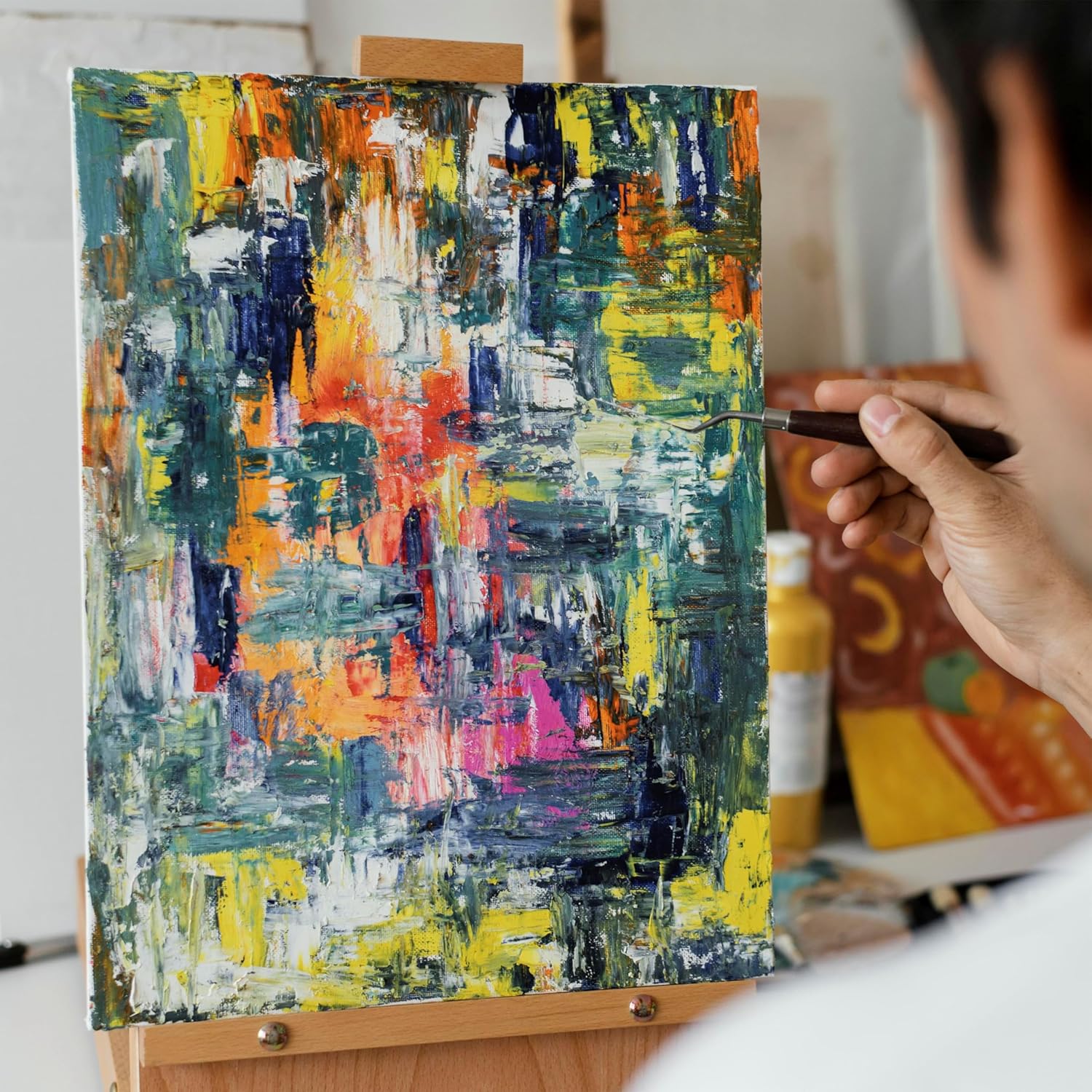 Anupam Primed Canvas Board for Painting, Canvas Boards Painting Canvas Panels for Oil, Acrylic Paint Gouache and Tempera for Beginners & Artists