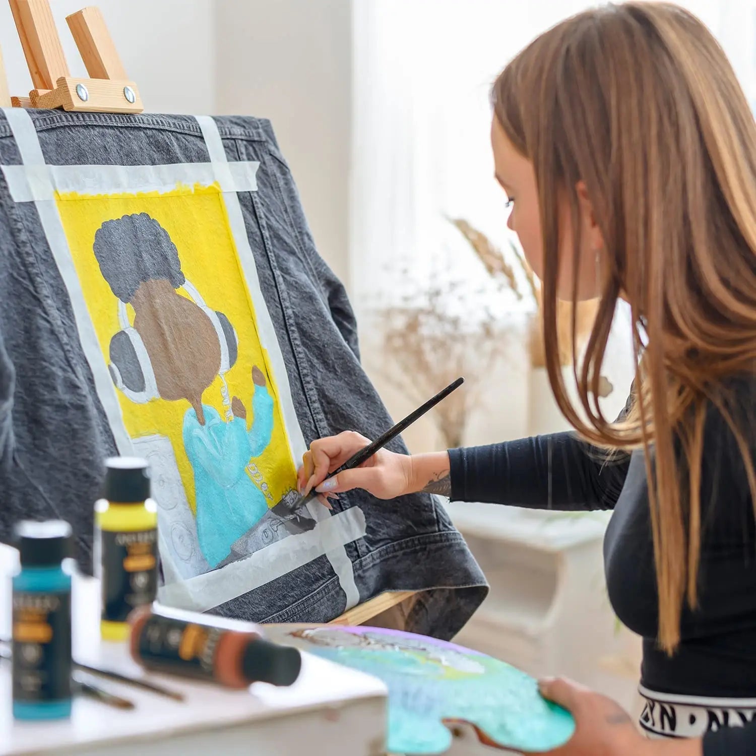 ARTEZA Premium Glitter Acrylic Paint Set of 14 - 60ml (Iridescent Colors Set)