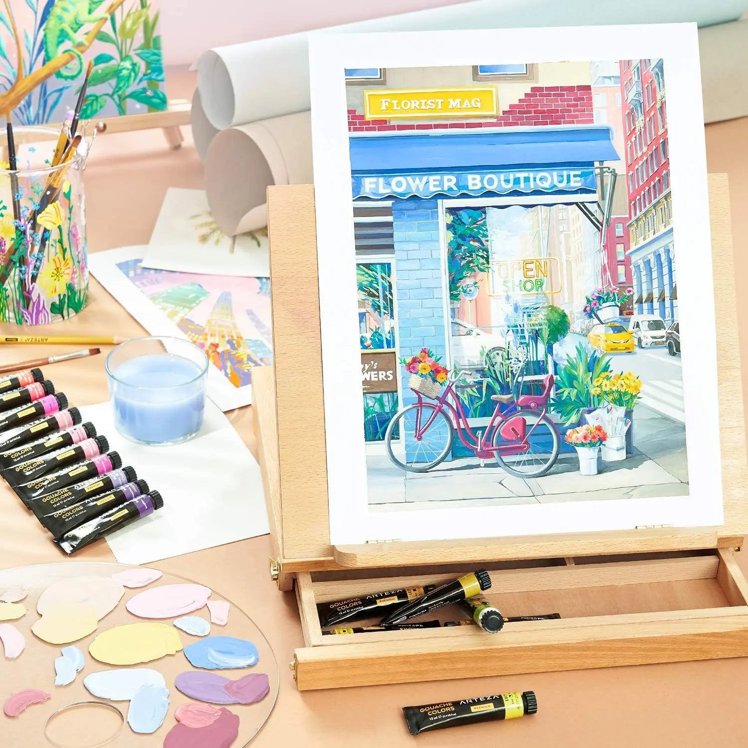 ARTEZA Premium Gouache Colour Paint Set -12ml Tubes