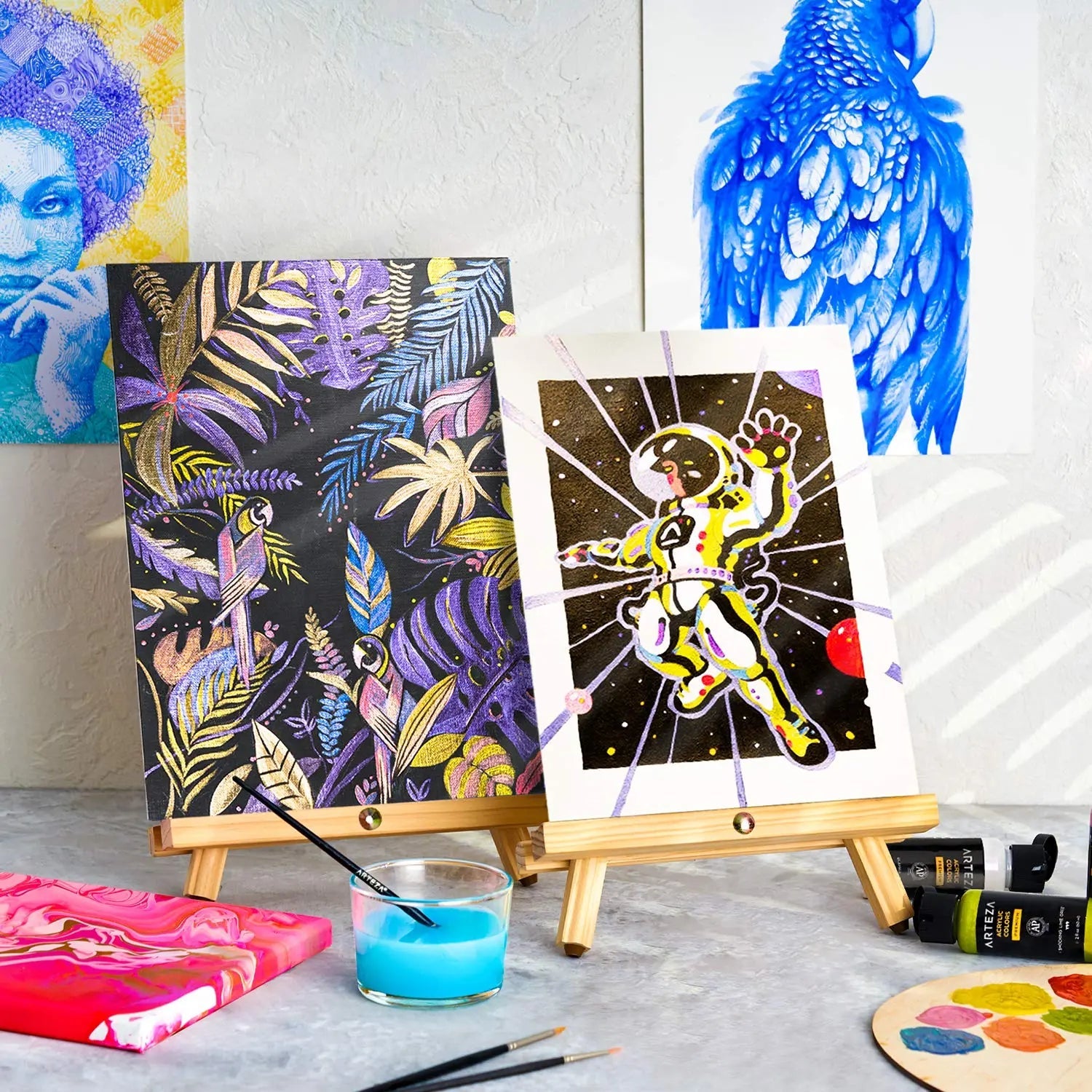 ARTEZA Premium Iridescent Acrylic Paint Set of 10 x 60ml