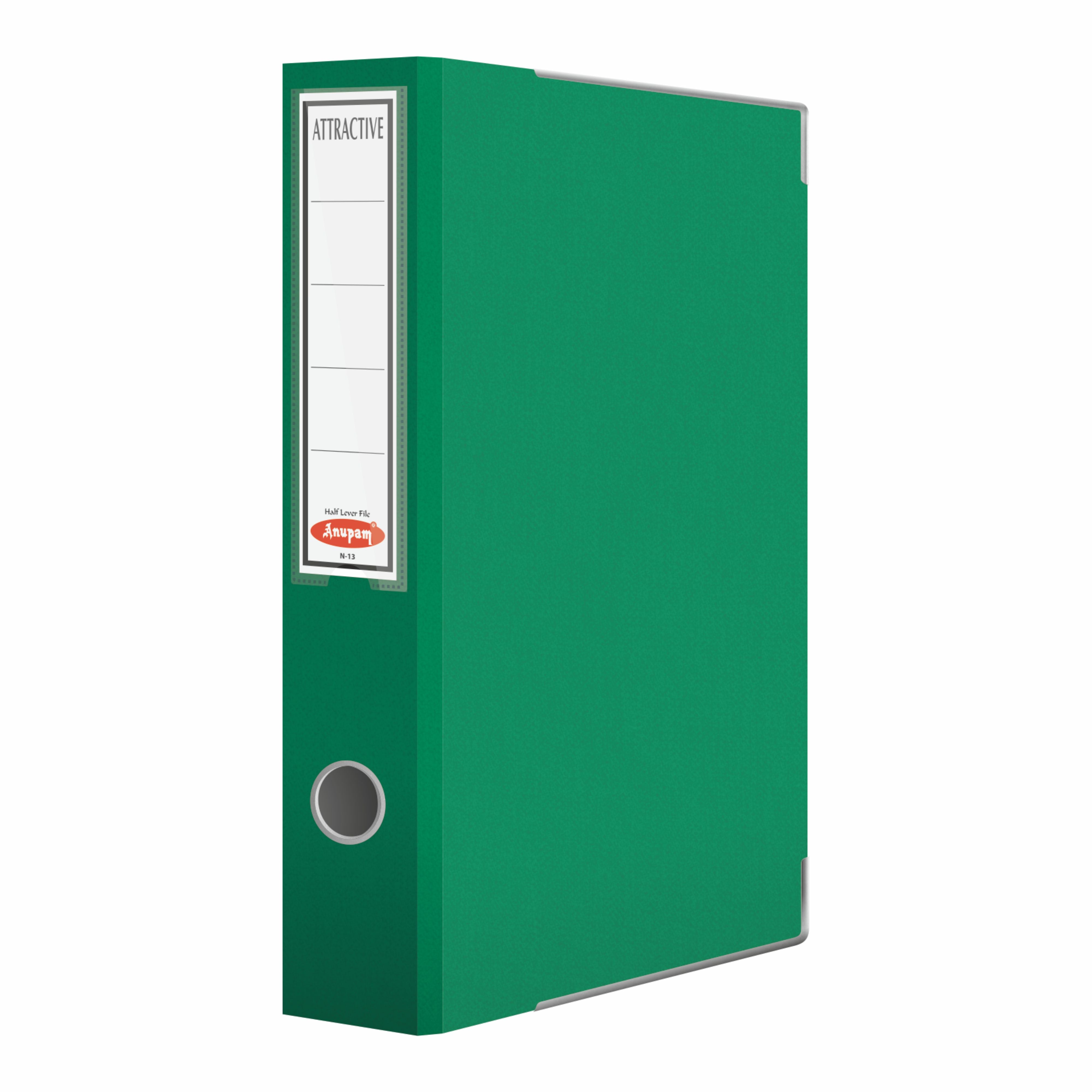 Anupam Attractive Lever File Robust Textured Cover ( Pack of 4 )