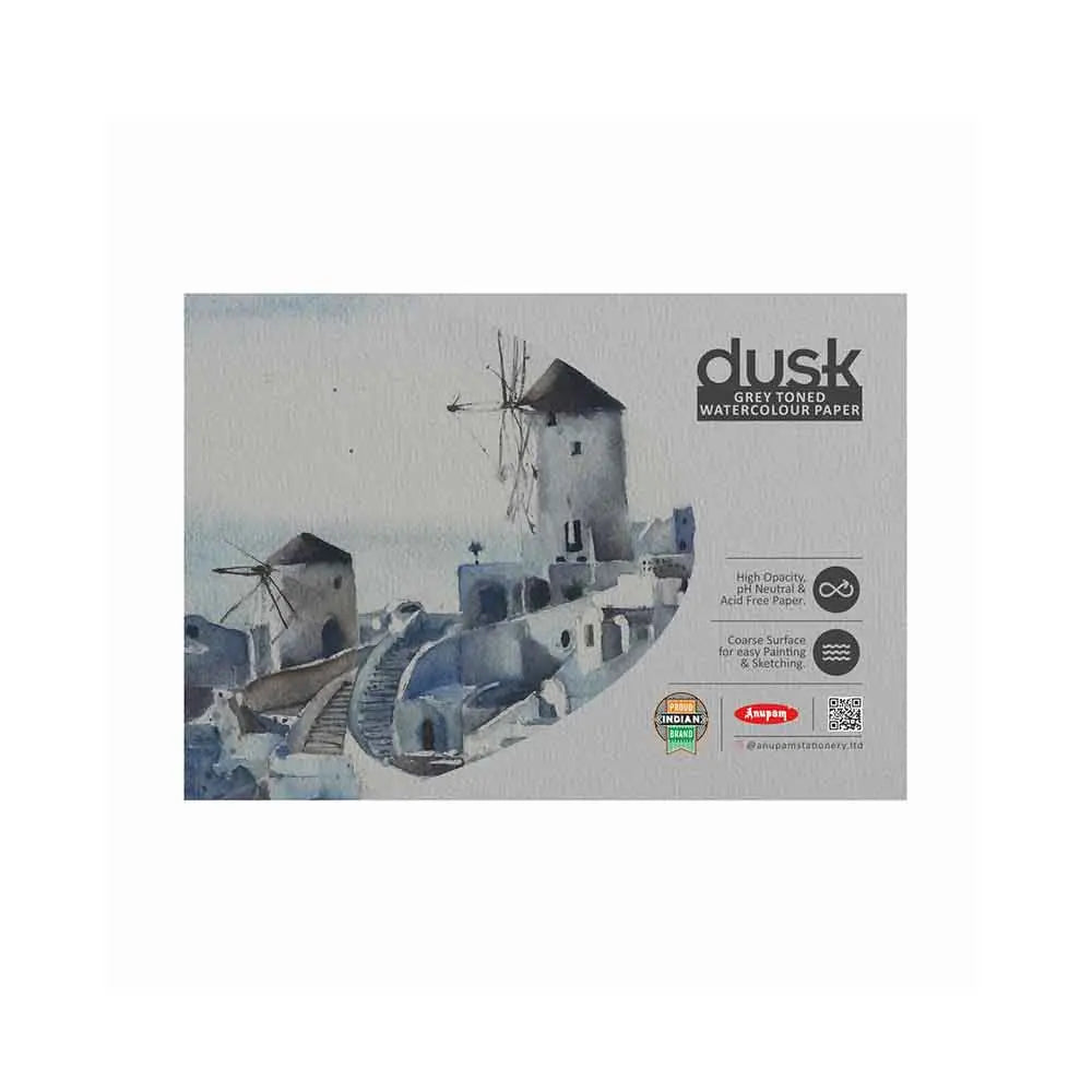 Anupam Dusk Grey Toned Water Colour Paper Cold Pressed Pad 225 GSM Anupam