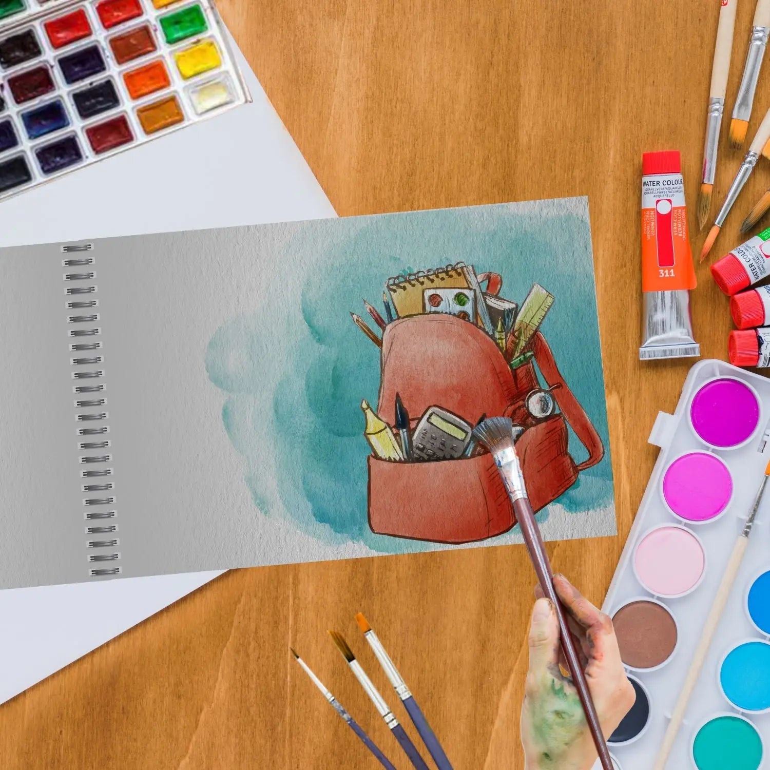 Anupam Dusk Grey Toned Water Colour Paper Cold Pressed Wireo Book 225 GSM Anupam