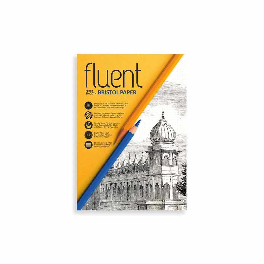 Anupam Fluent Bristol Paper Pad -Extra Smooth - 200 GSM Anupam