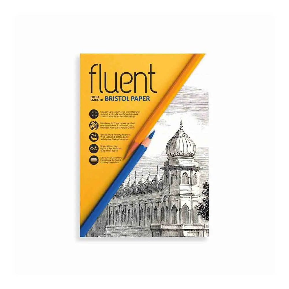 Anupam Fluent Bristol Paper Pad -Extra Smooth - 200 GSM Anupam