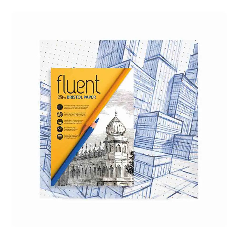 Anupam Fluent Bristol Paper Pad -Extra Smooth - 200 GSM Anupam