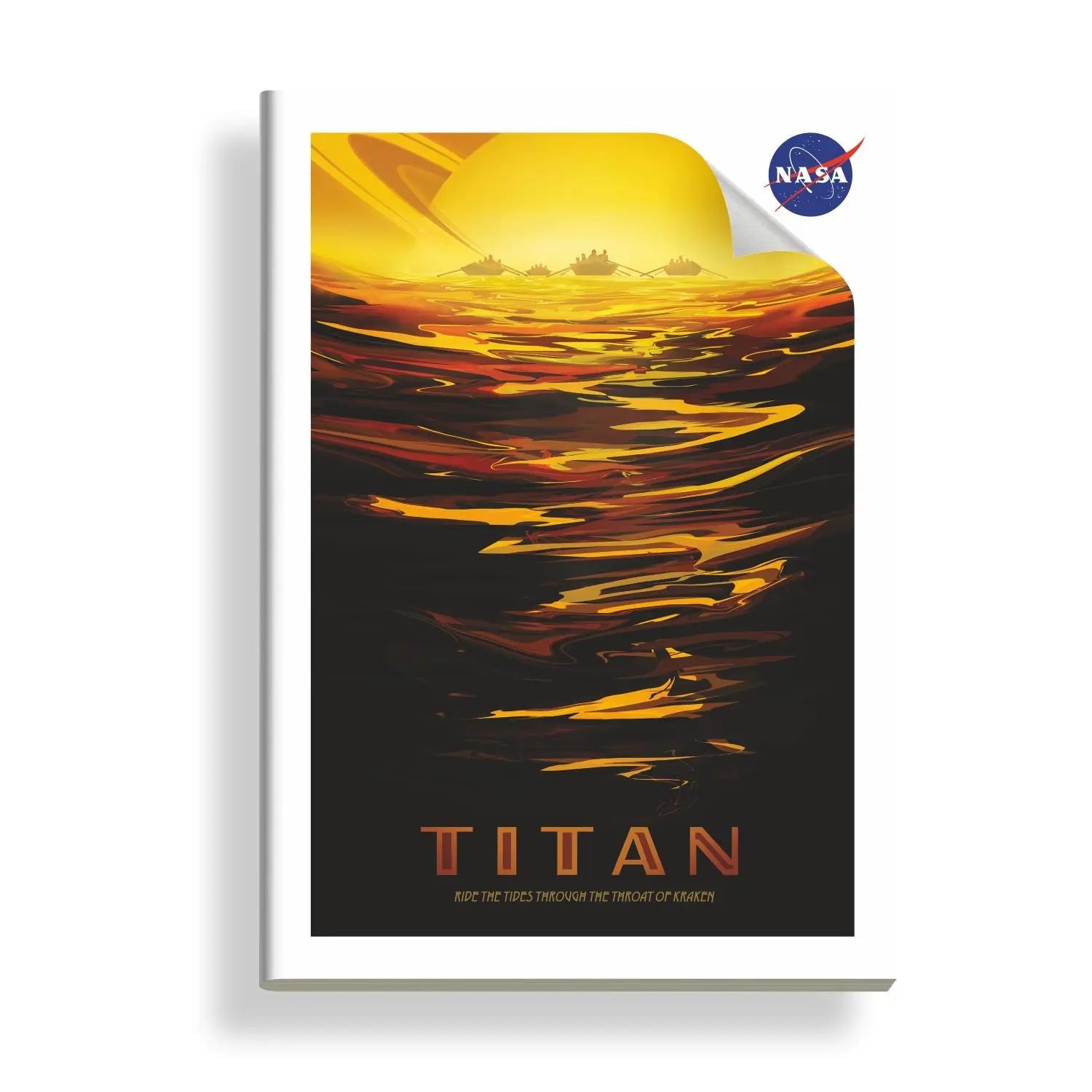 Anupam NASA Single Line Notebooks Soft Brown Cover 60Gsm A4 Size Anupam