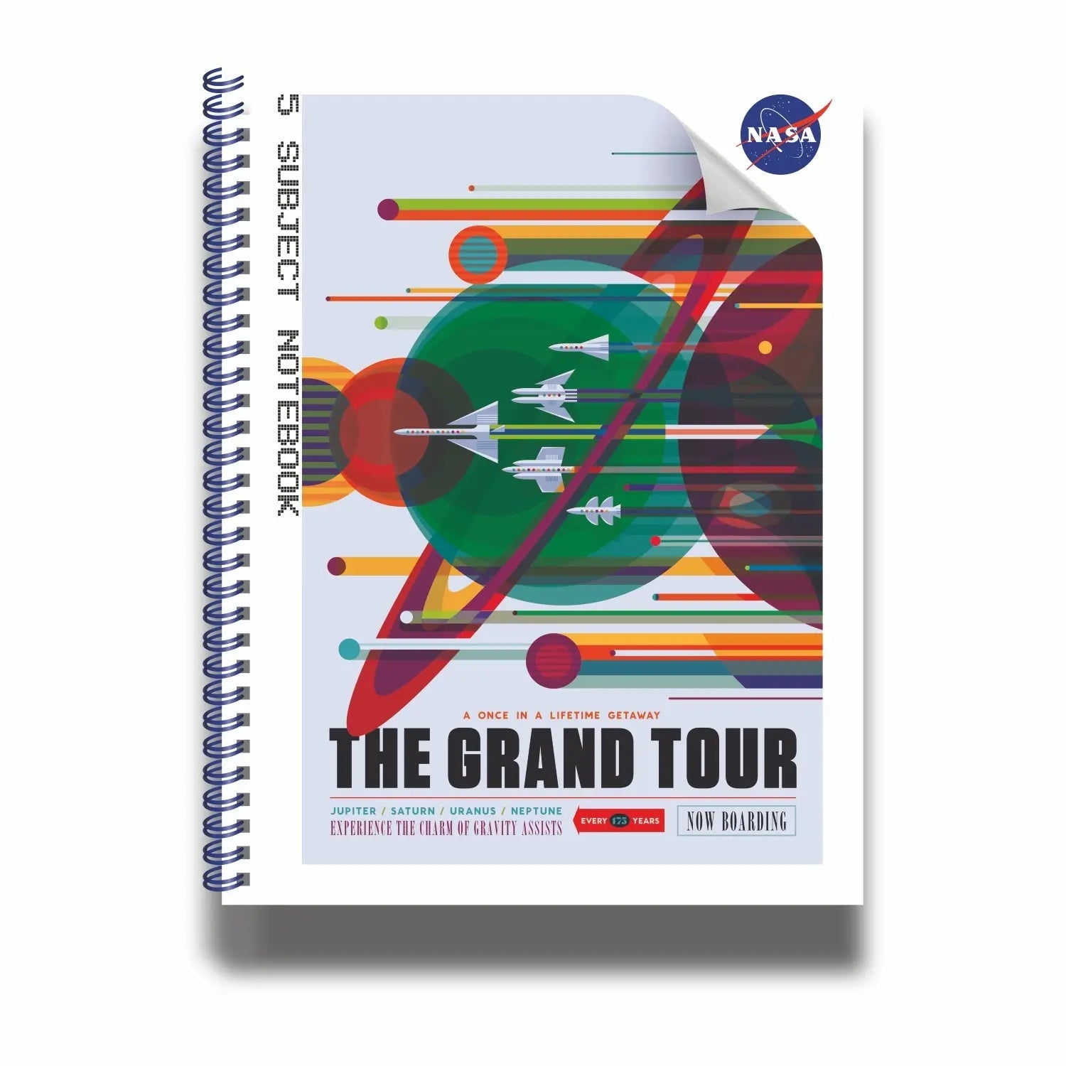 Anupam Nasa 5 Subject Spiral Notebook - 70 GSM Paper - Pages 200 - Ideal for Profesionals & Students Anupam