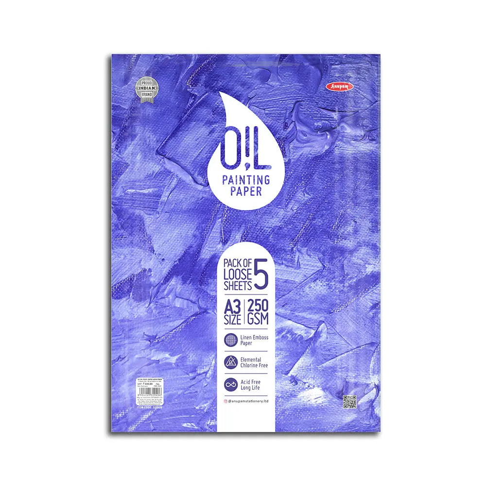 Anupam Oil Painting Paper Loose Sheet 250gsm Anupam