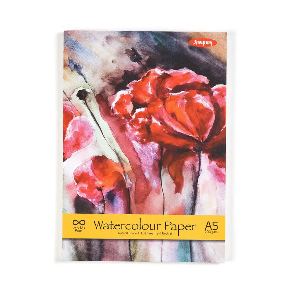 Anupam Watercolour Paper Pad / Book (200 GSM & 300 GSM) - Cold Press Anupam