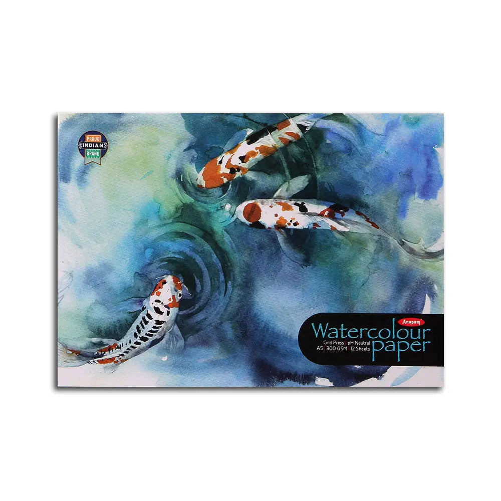 Anupam Watercolour Paper Pad / Book (200 GSM & 300 GSM) - Cold Press Anupam