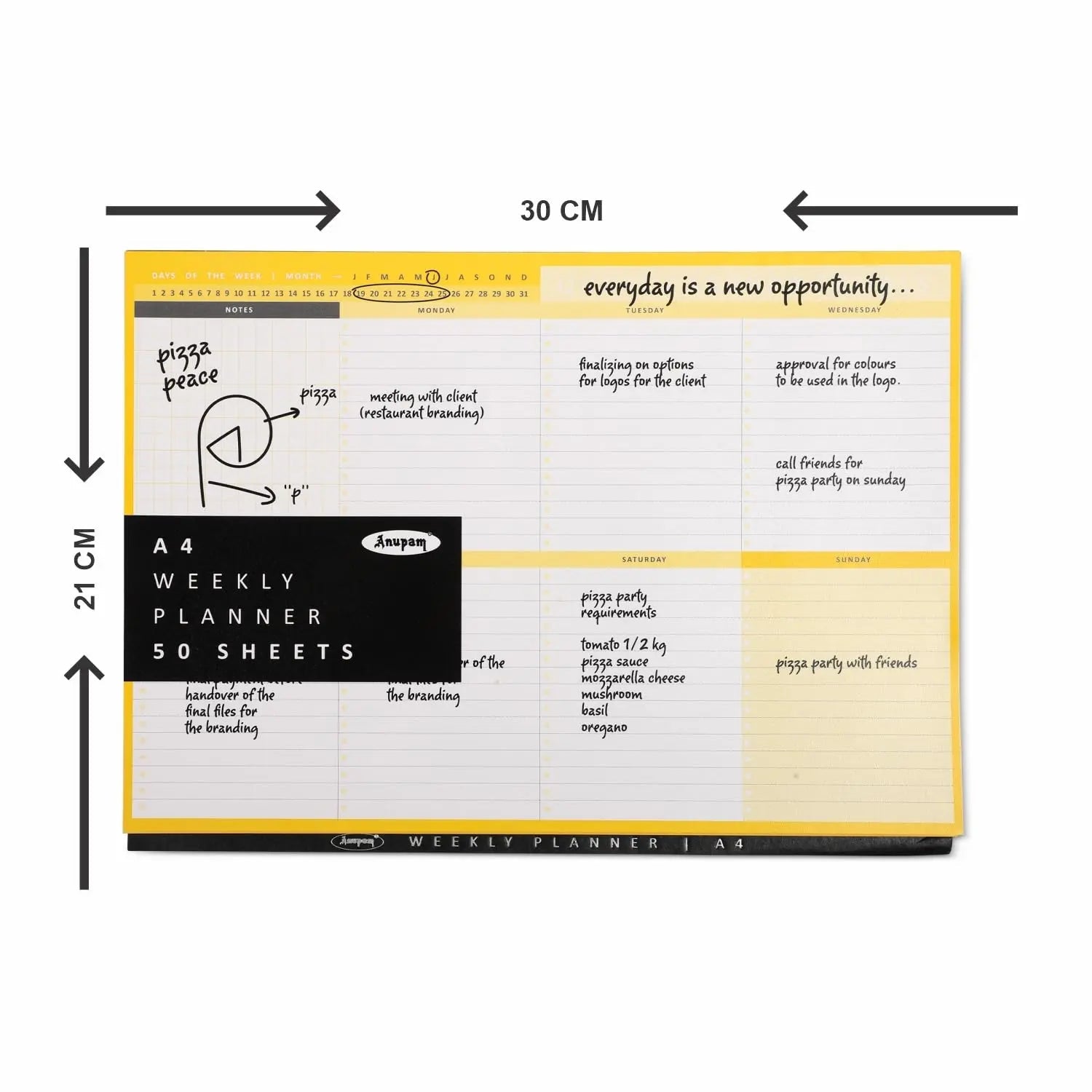 Anupam Weekly Planning Pad Desk Planner Notepad Anupam