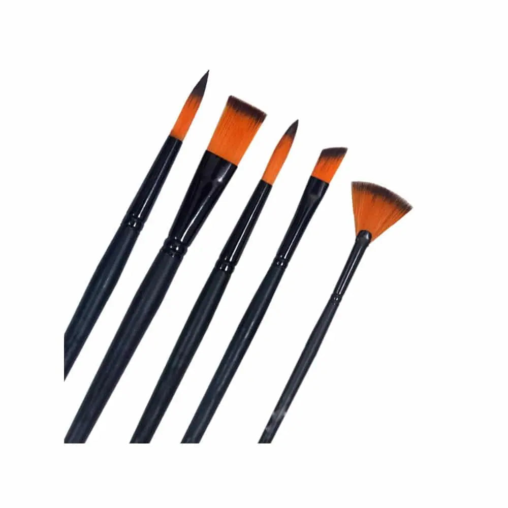 Art Asia Mix Fan Assorted Painting Brush Series - 5pcs Art Asia