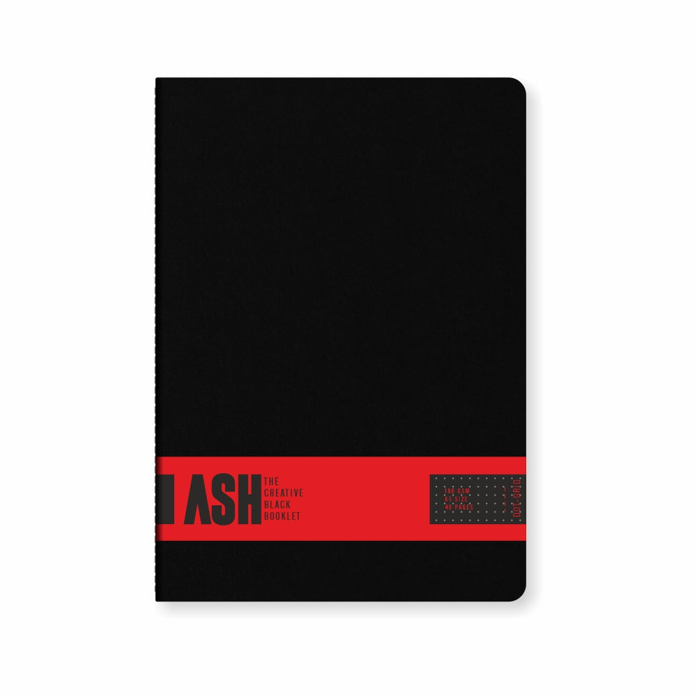 Anupam Ash Booklet Sketchbook Acid Free Matte Black Dotted Grid Page 180 GSM 40 Pages