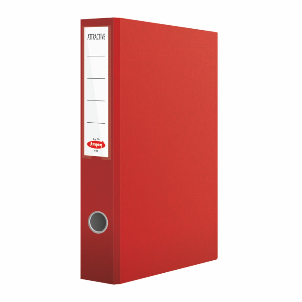 Anupam Attractive Ring File 1" 2D-Ring Robust Textured Cover  ( Pack of 4 )