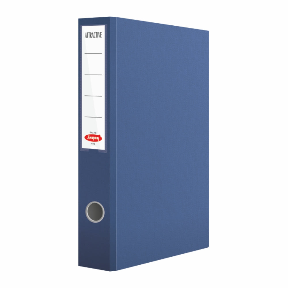 Anupam Attractive Ring File 1" 2D-Ring Robust Textured Cover  ( Pack of 4 )