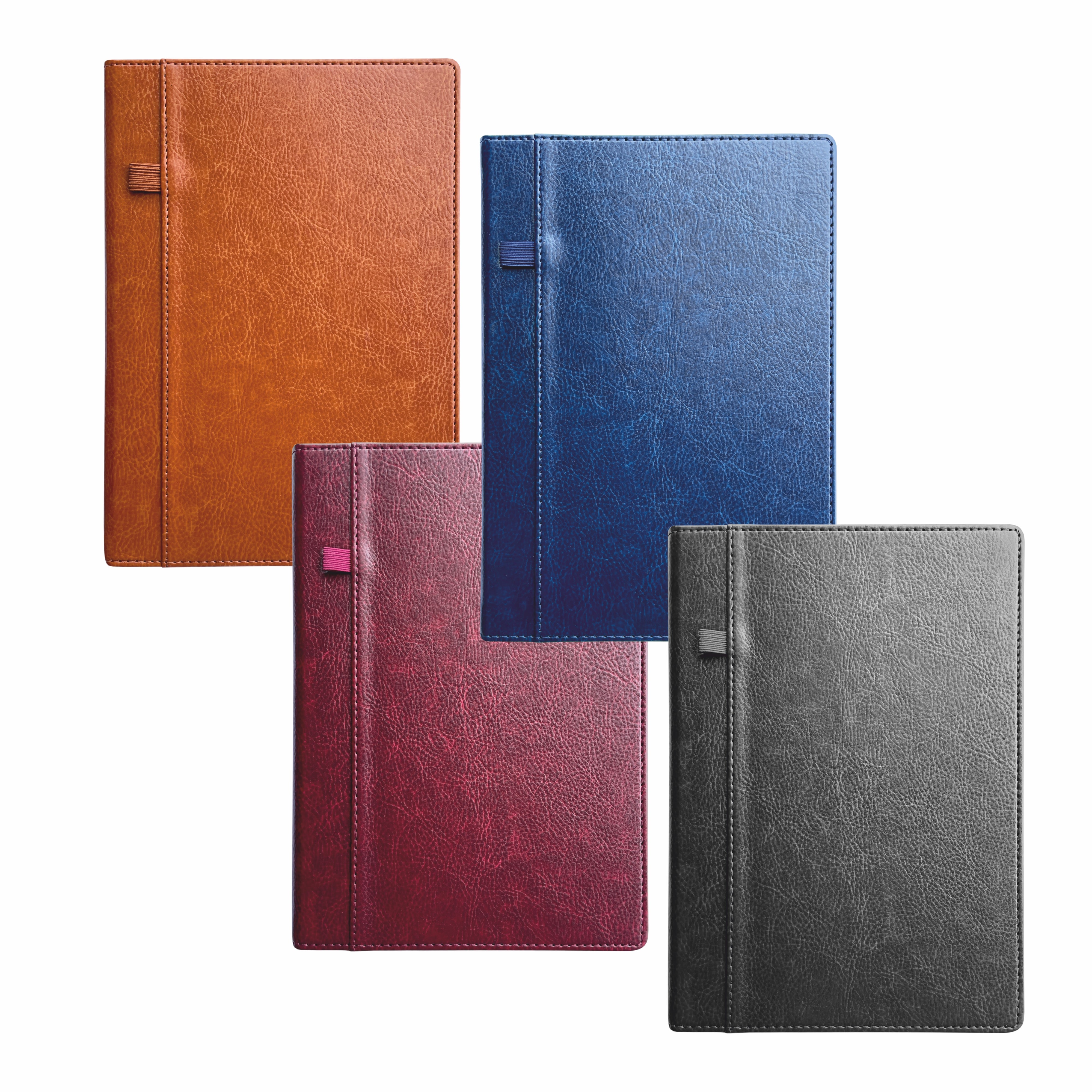 Anupam Exec Journal - Vintage Elegance with Stitched Edges, Elastic Pen Loop, and Leather Textured PU Covers – 192 Pages