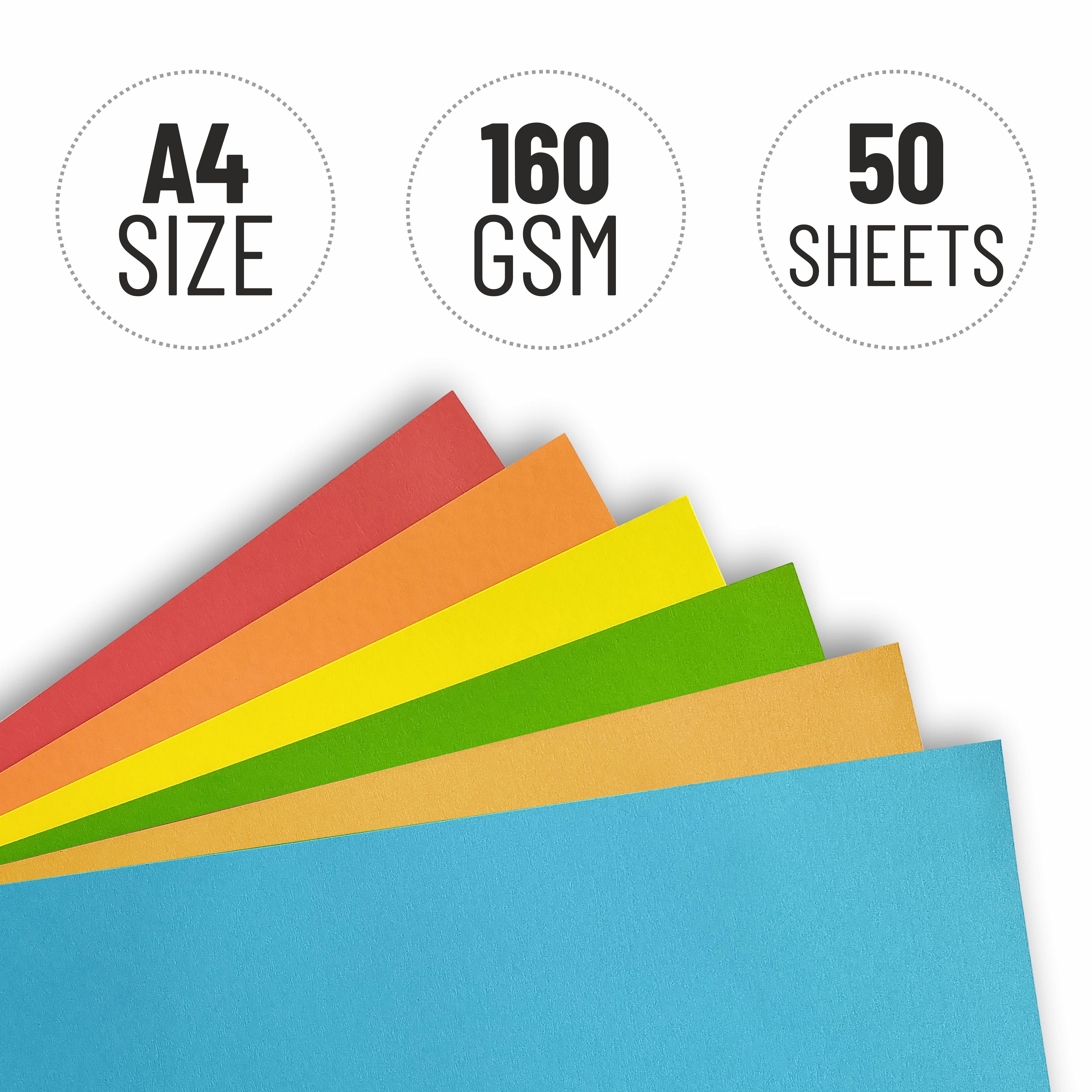 Anupam Colorful Paper – 5 Basic Colour for Art and Craft-160 GSM