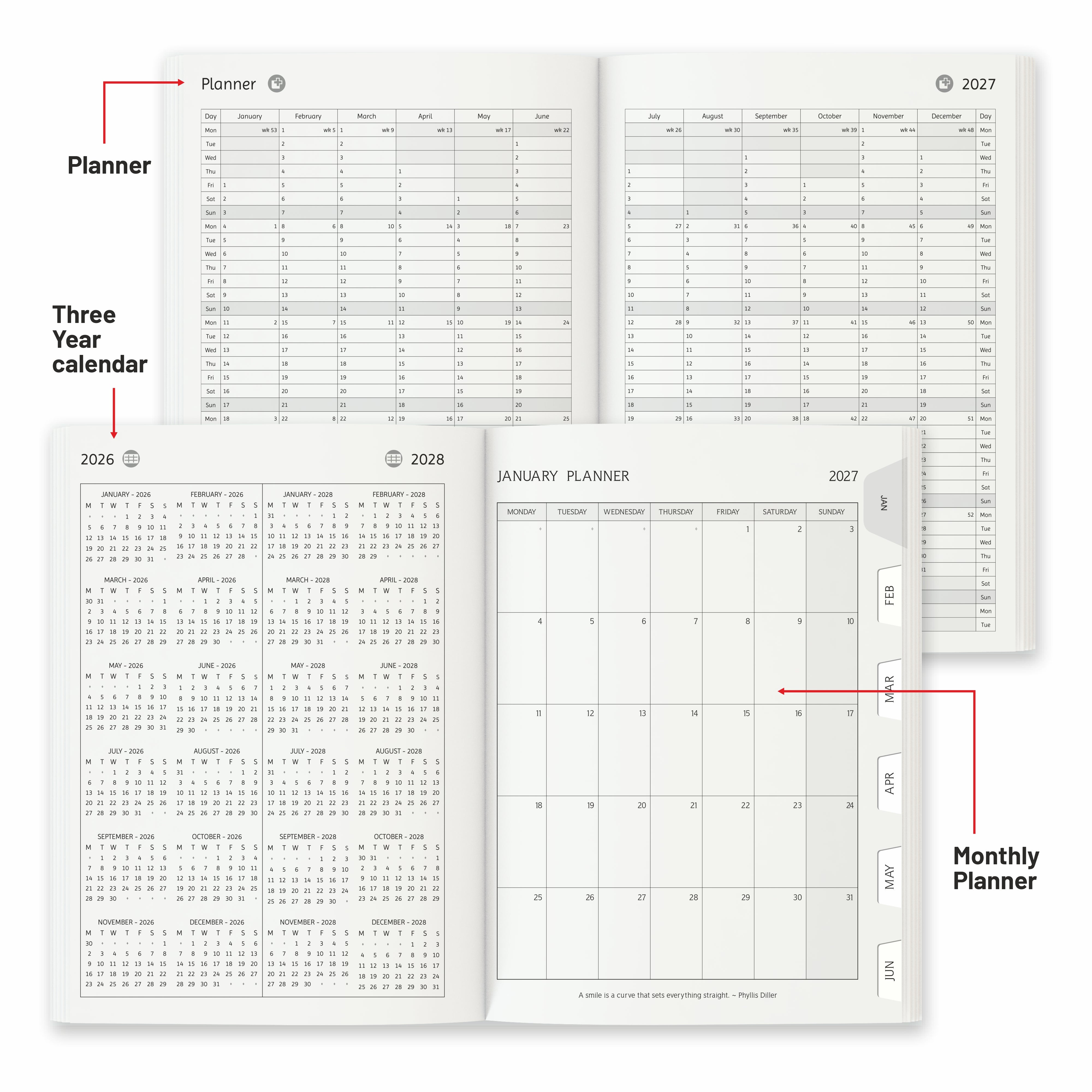 Anupam Blaze 2027 Diary – Dated Daily Planner with Monthly Calendar | Full Page Per Day | New Year 2027 Year Planner | 80 GSM Paper | 365 Days | Aesthetic Daily Diary Book