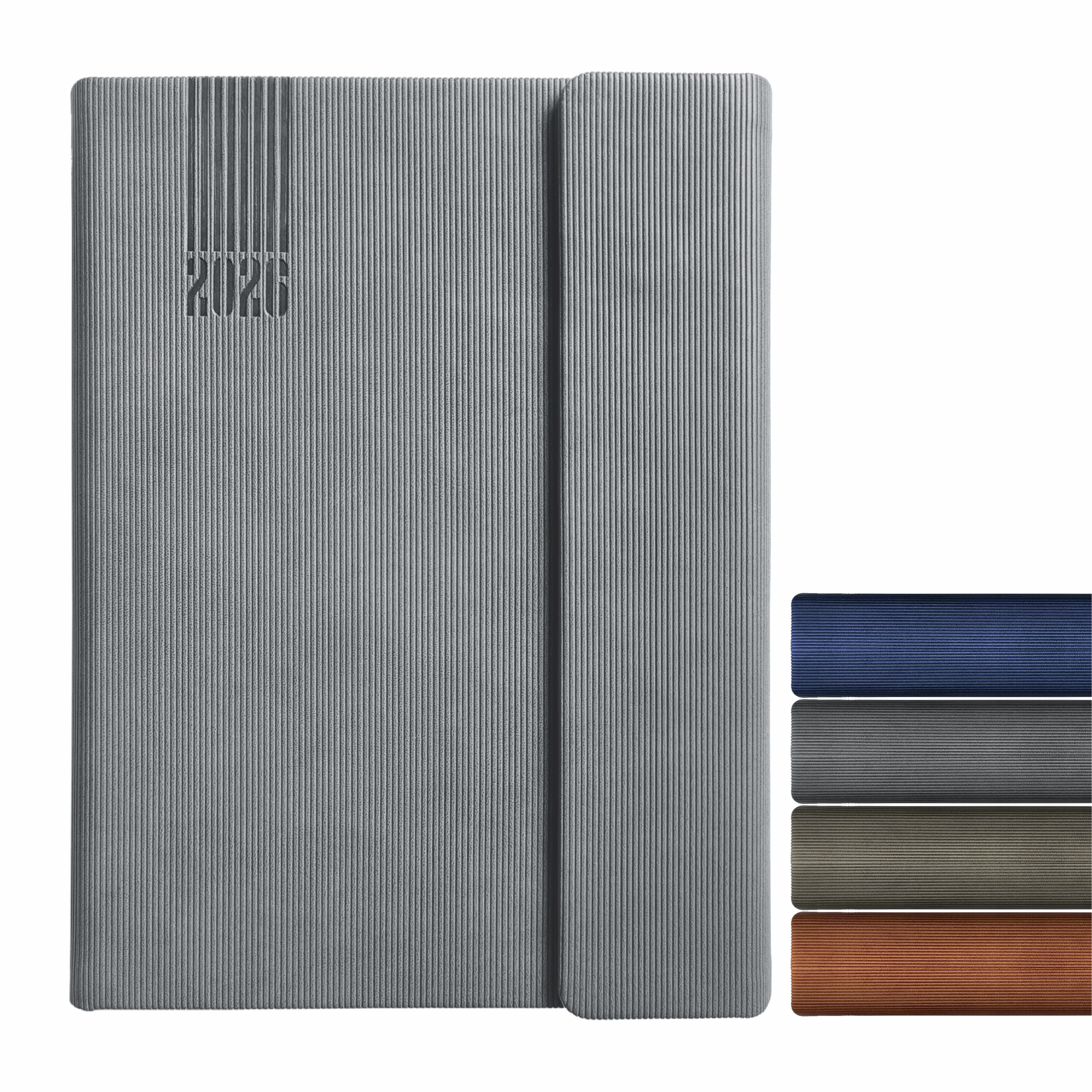 Anupam Bold 2026 Diary with Dates, Daily Planner with Monthly Calendar, 365 Days New Year Diary, PU Cover, Magnetic Flap Closure and Pen Holder Daily Diary for Office