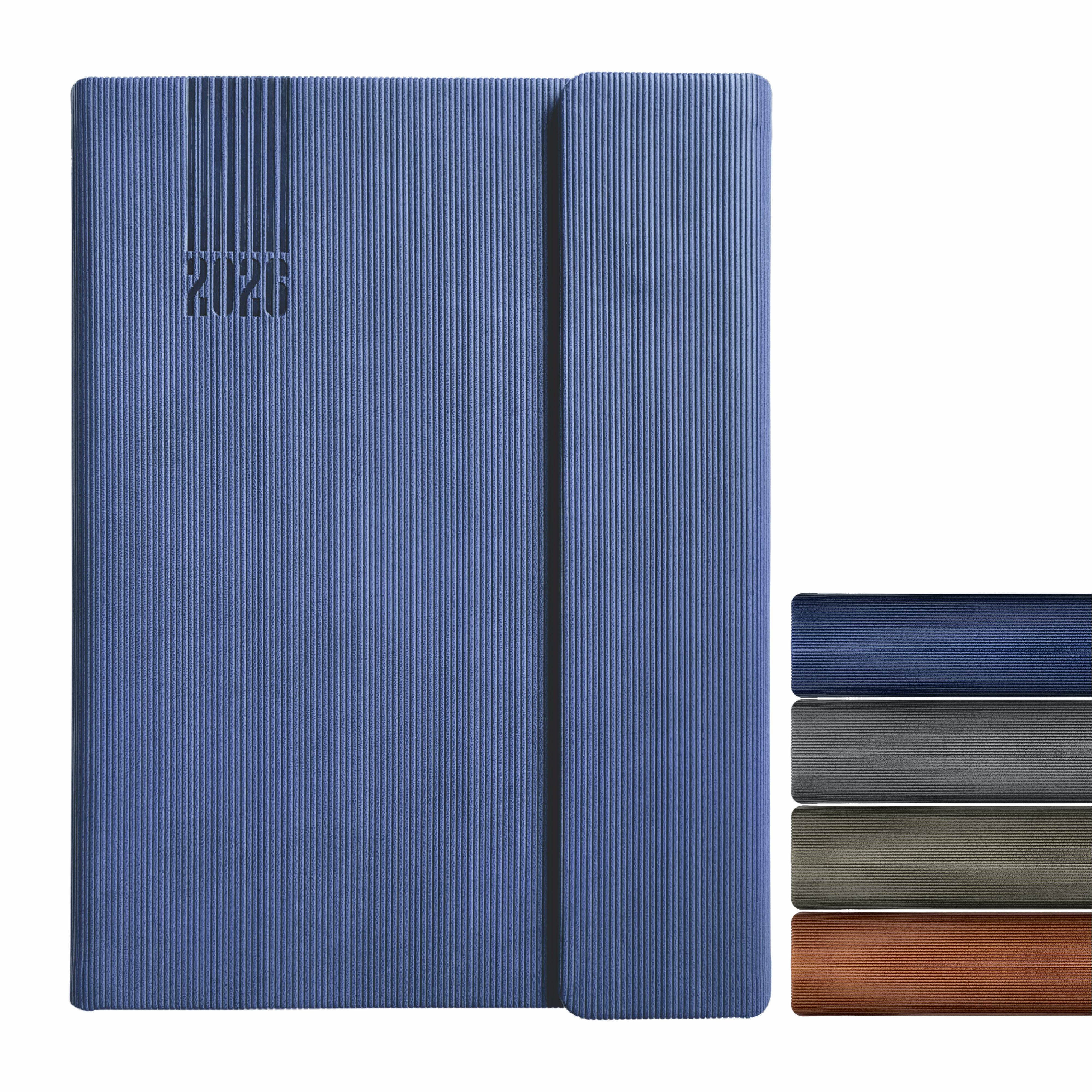 Anupam Bold 2026 Diary with Dates, Daily Planner with Monthly Calendar, 365 Days New Year Diary, PU Cover, Magnetic Flap Closure and Pen Holder Daily Diary for Office