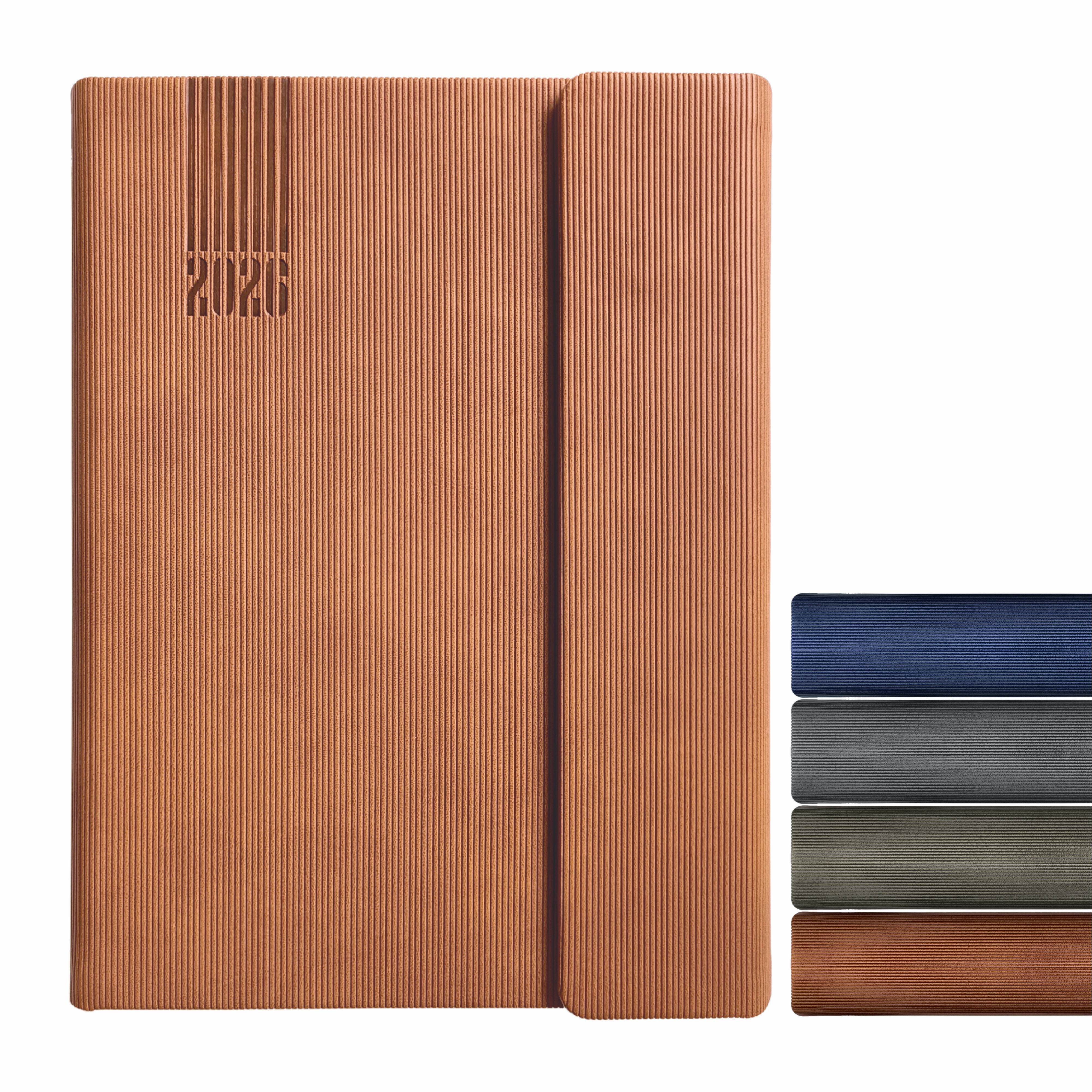 Anupam Bold 2026 Diary with Dates, Daily Planner with Monthly Calendar, 365 Days New Year Diary, PU Cover, Magnetic Flap Closure and Pen Holder Daily Diary for Office