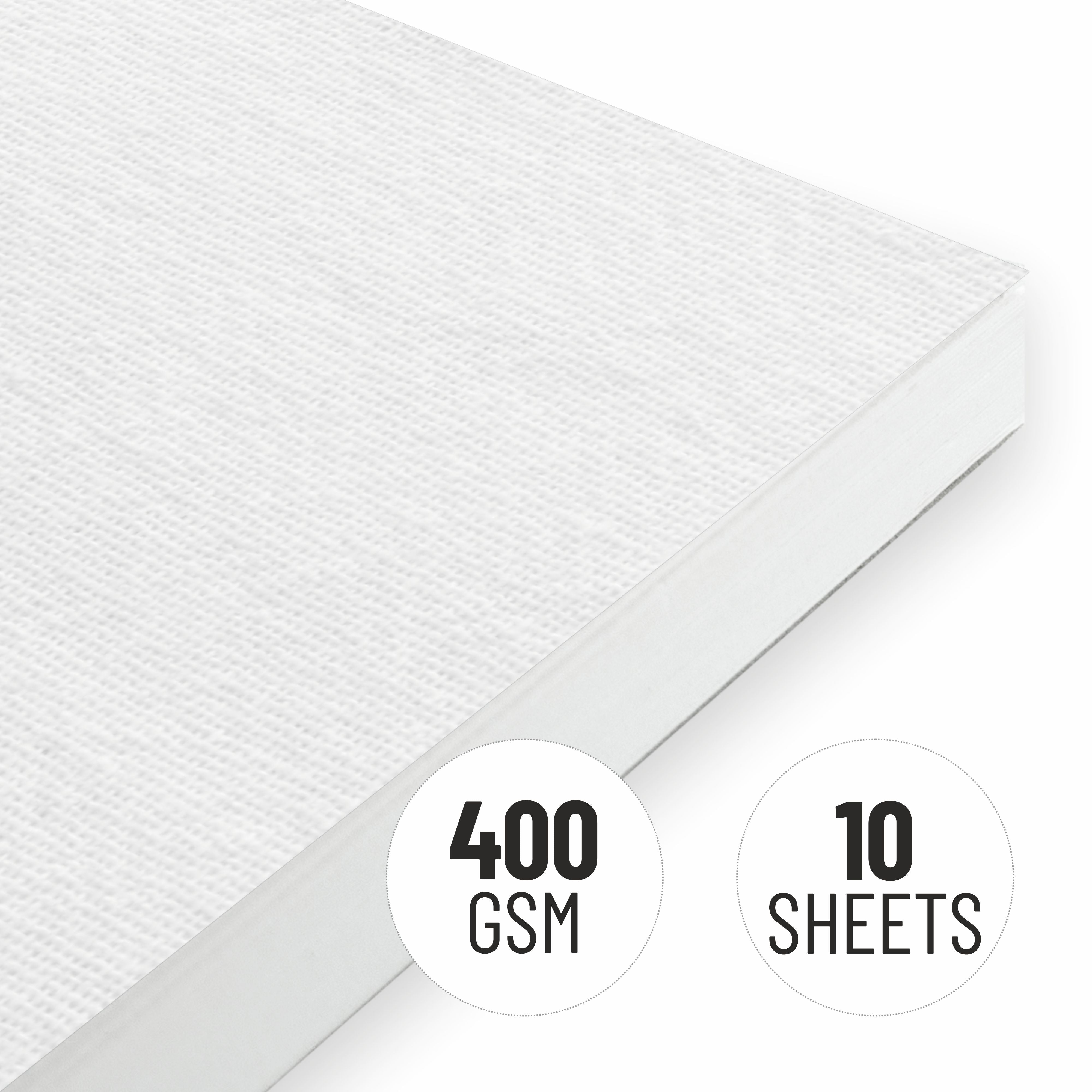 Anupam Canvas Pad Acrylic Gesso Primed Acid Free-10 Oz -400GSM-(10 Sheets)