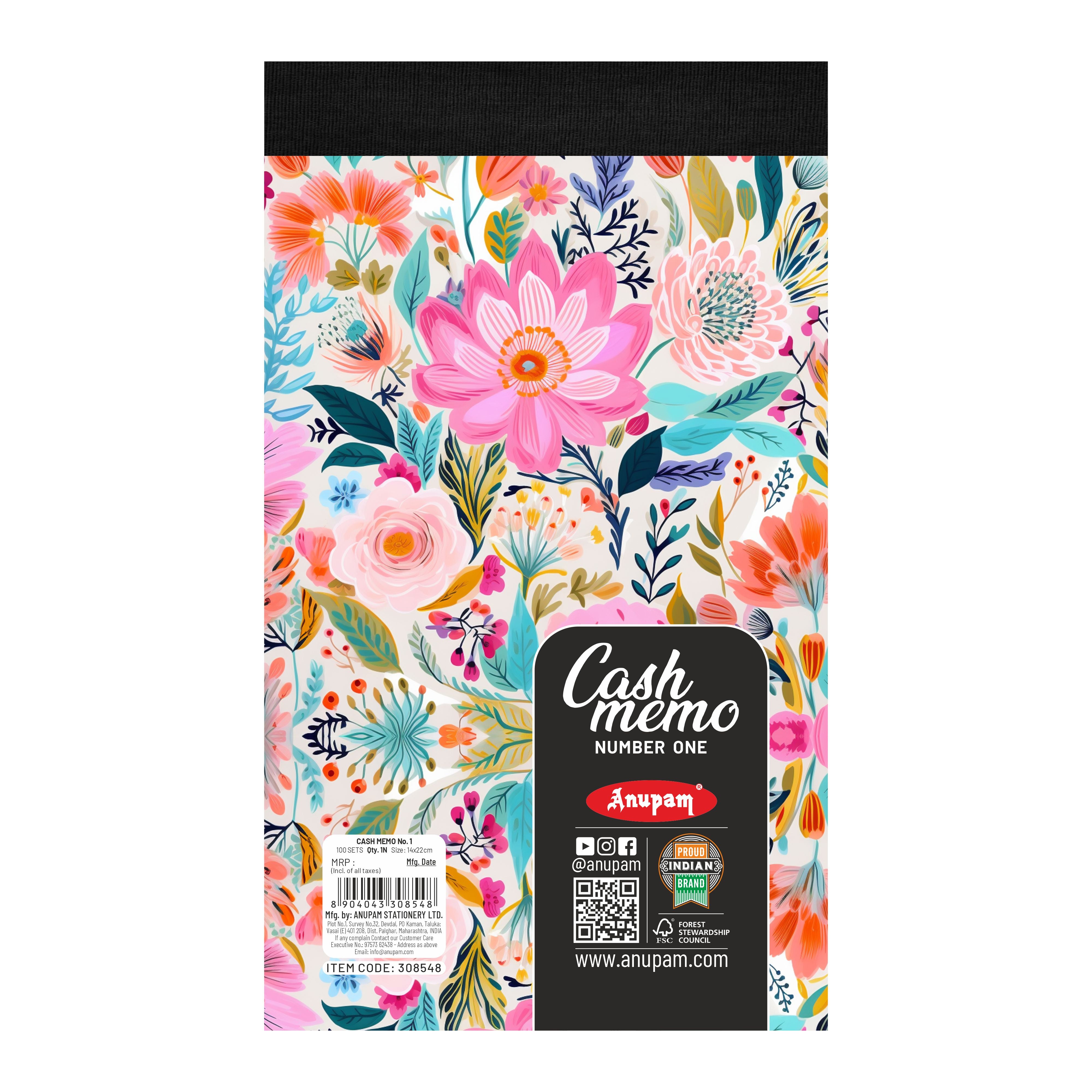 Anupam Bill Book Cash Memo-Approval Slip-Estimate Slip-Credit Memo Perforated Pages Book for Shop-Office-Institute